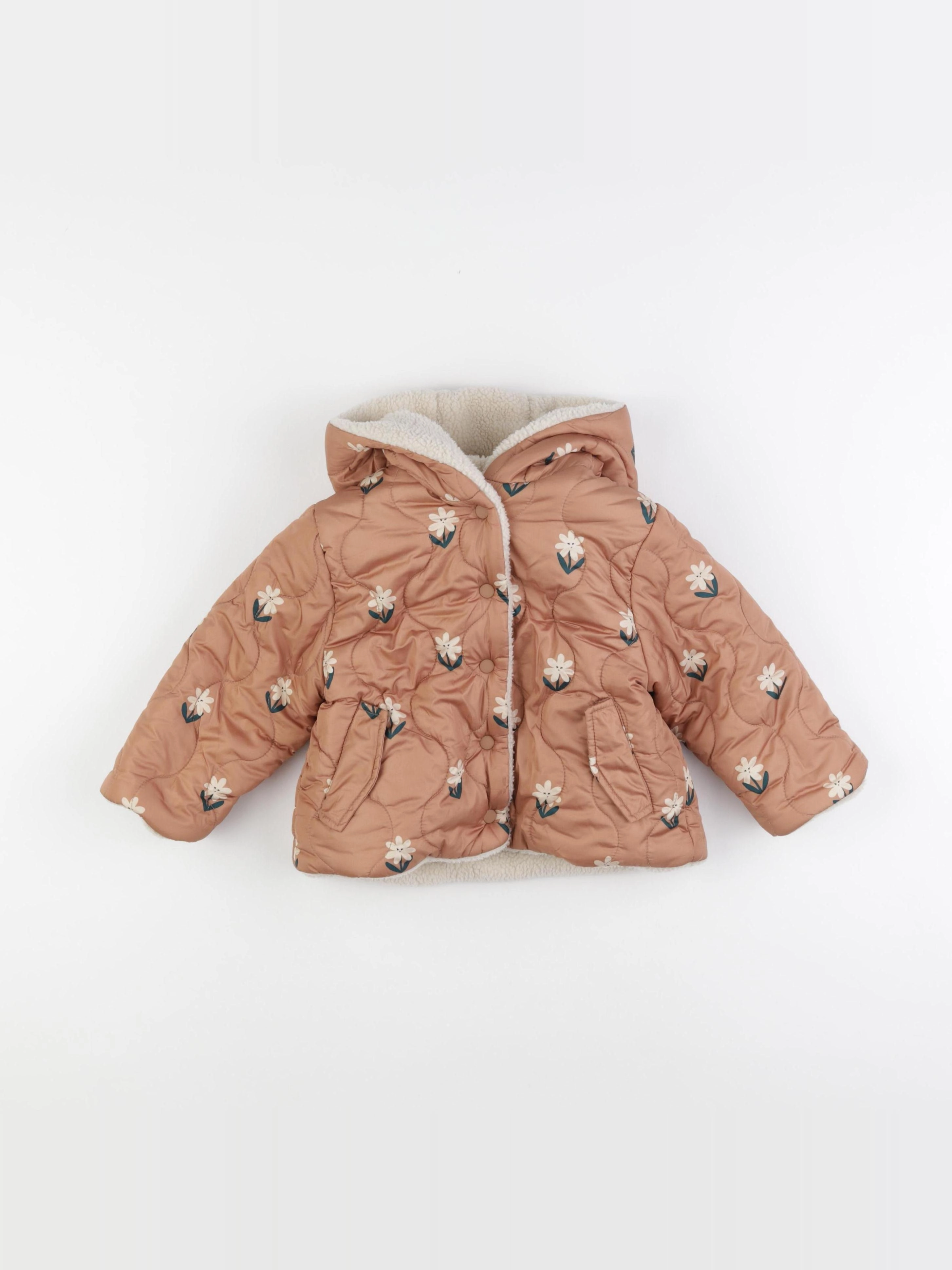 Vertbaudet - doudoune marron - 3 ans