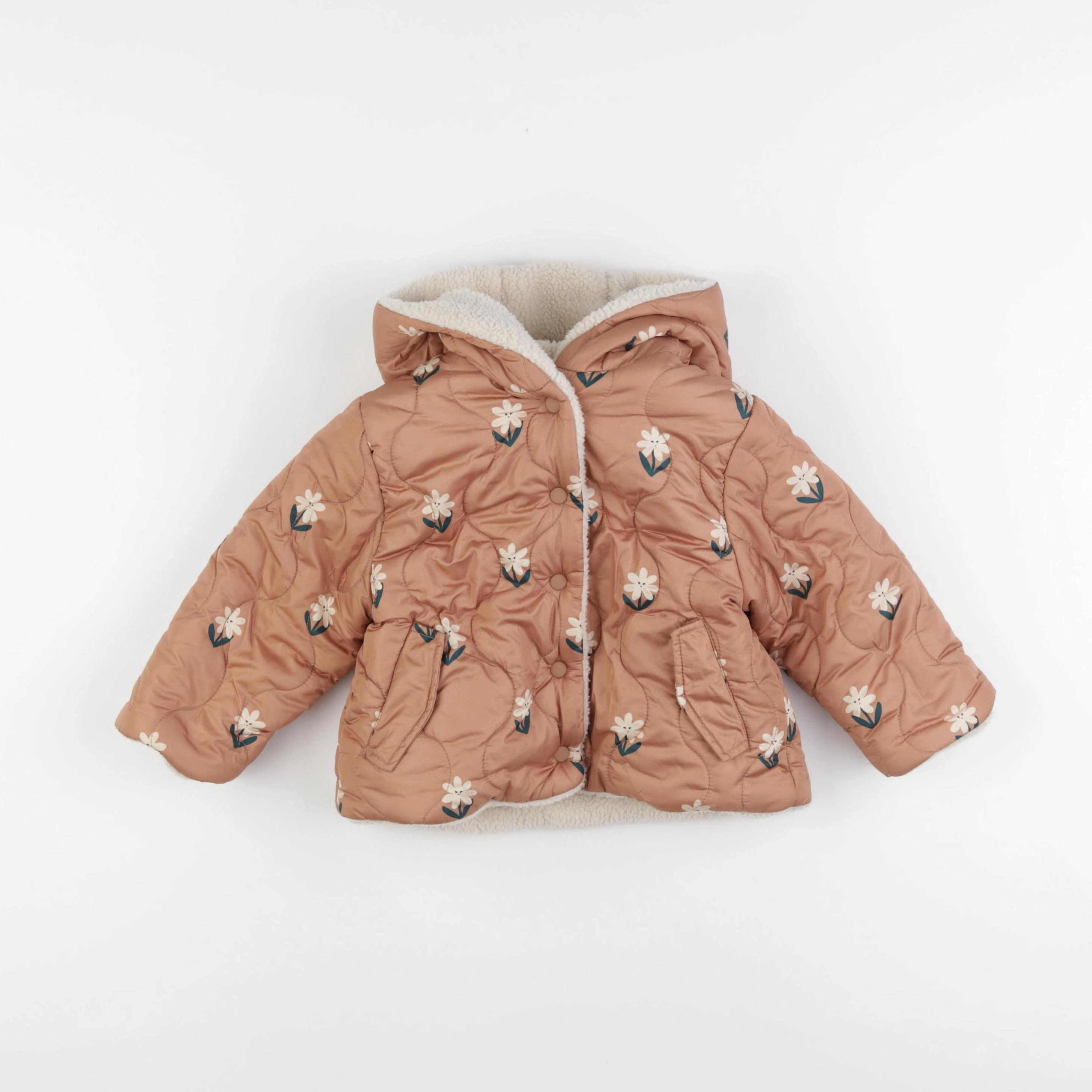 Vertbaudet - doudoune marron - 3 ans