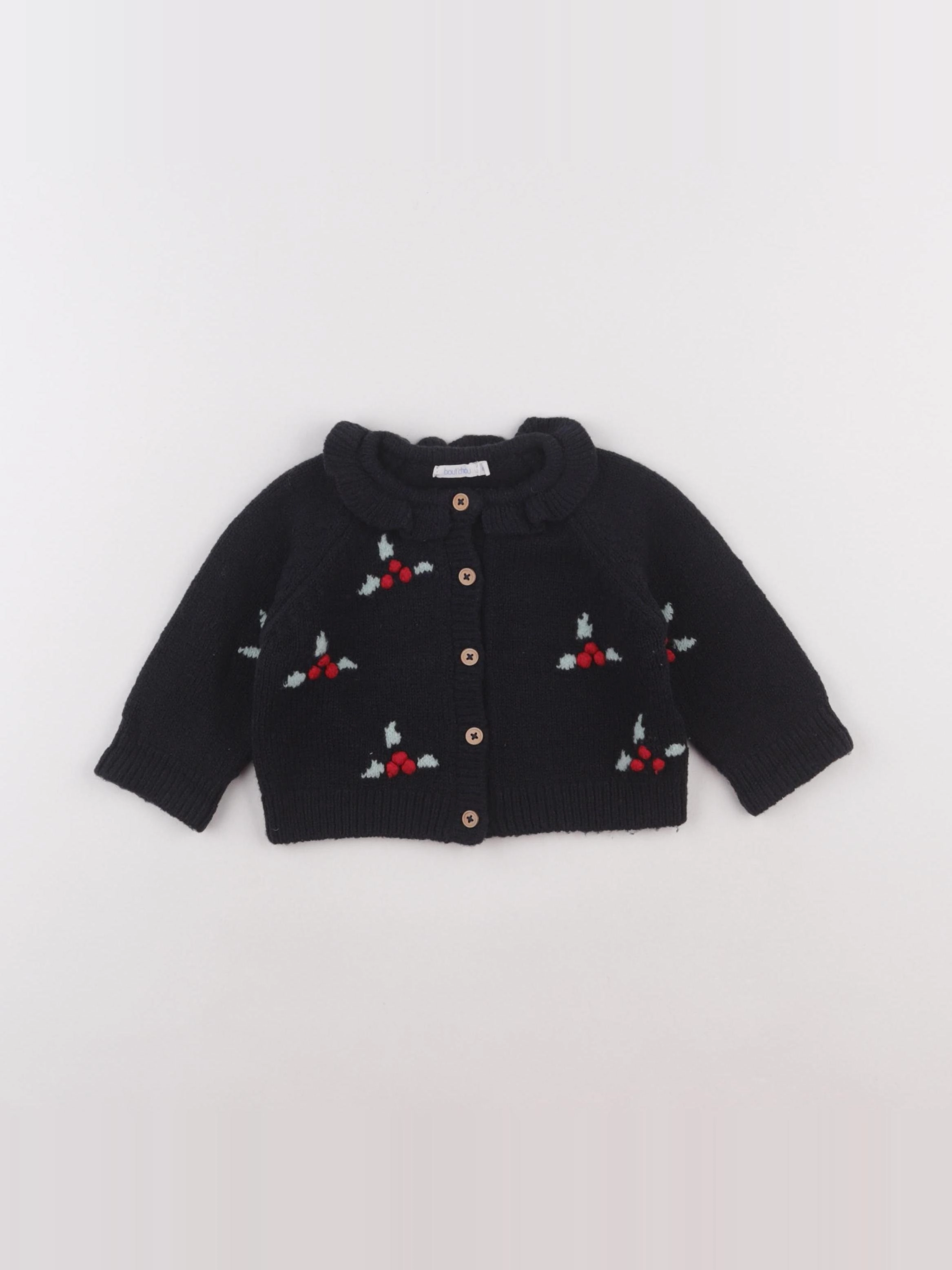 Boutchou - gilet bleu - 6 mois