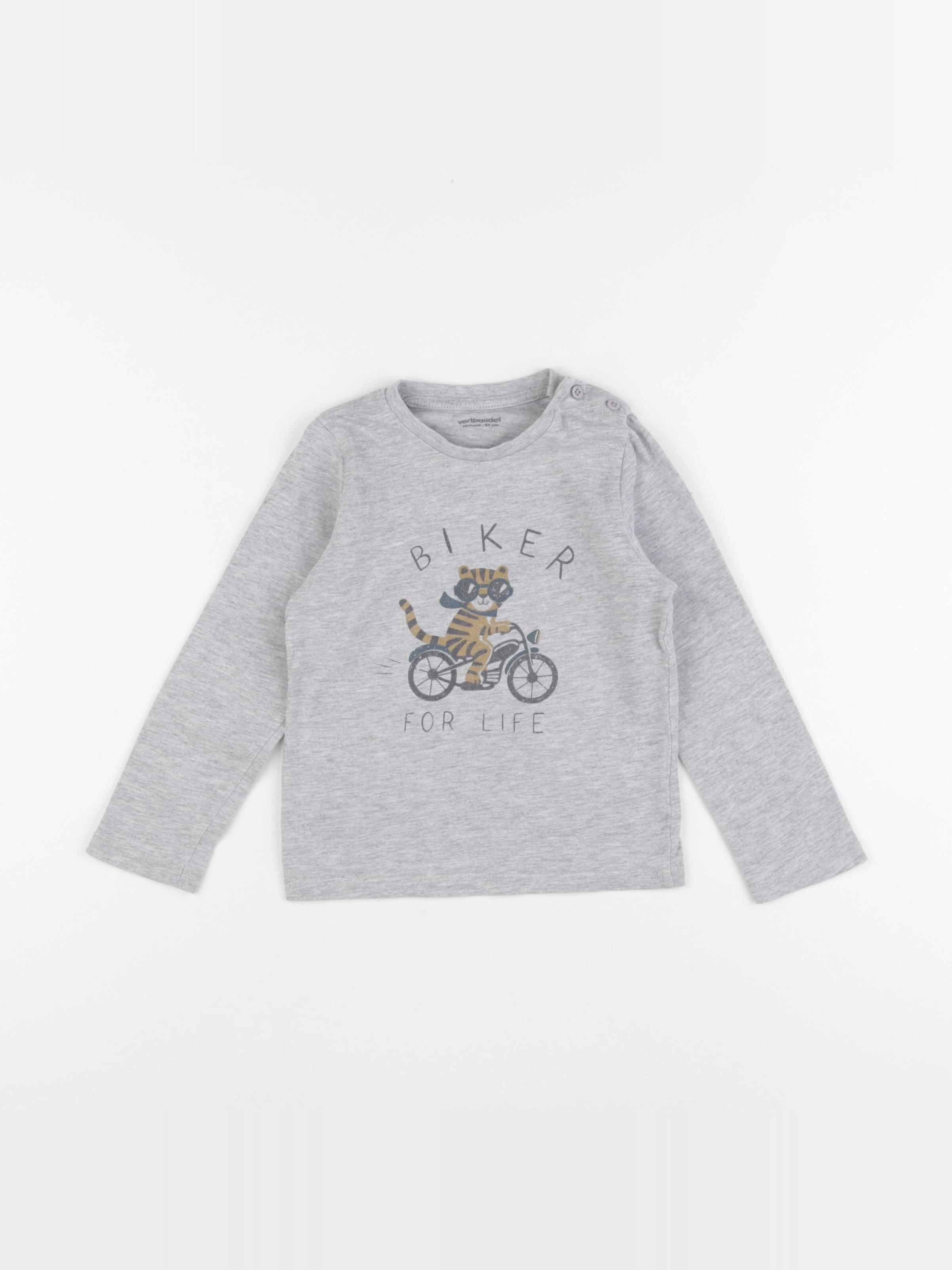 Vertbaudet - tee-shirt gris - 36 mois