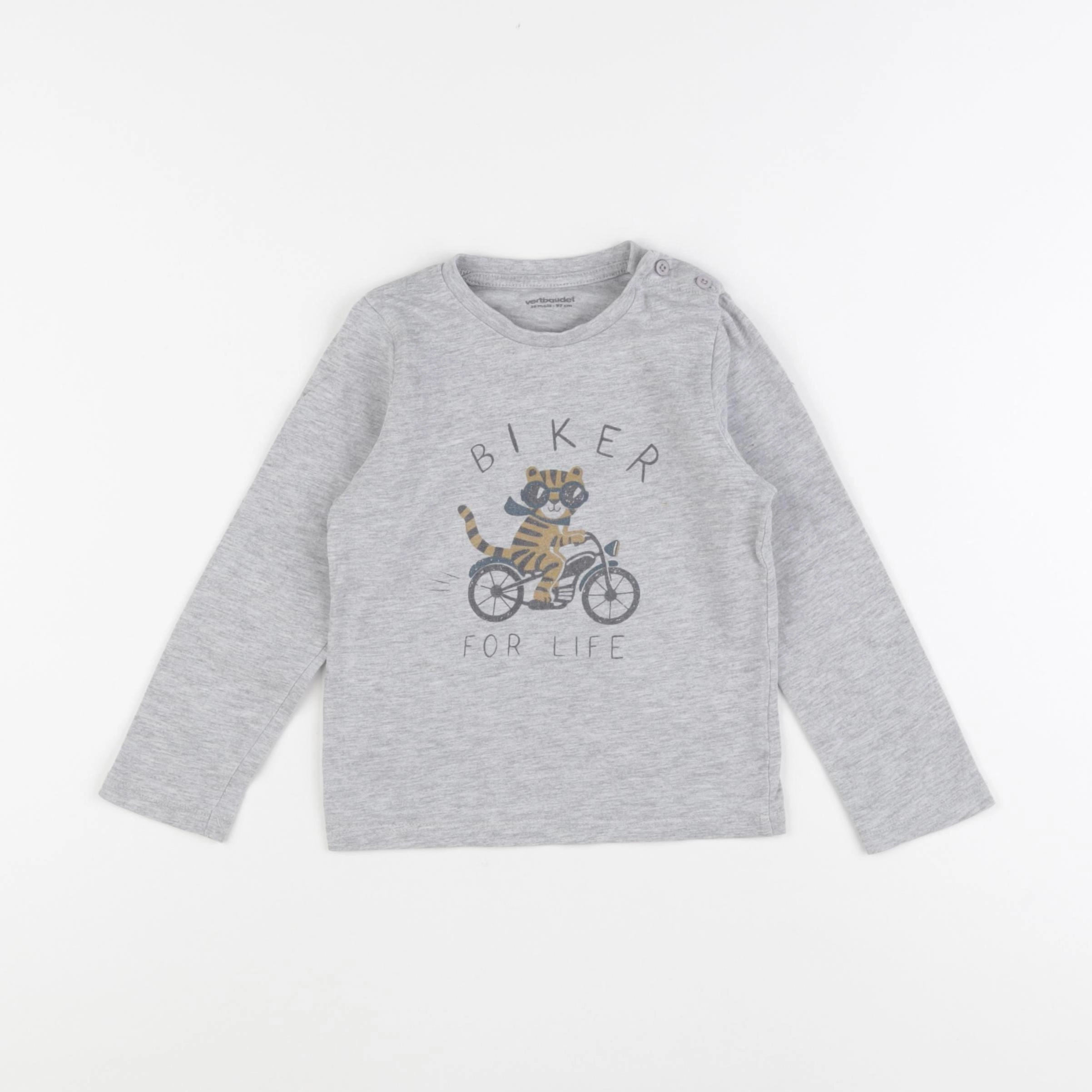 Vertbaudet - tee-shirt gris - 36 mois