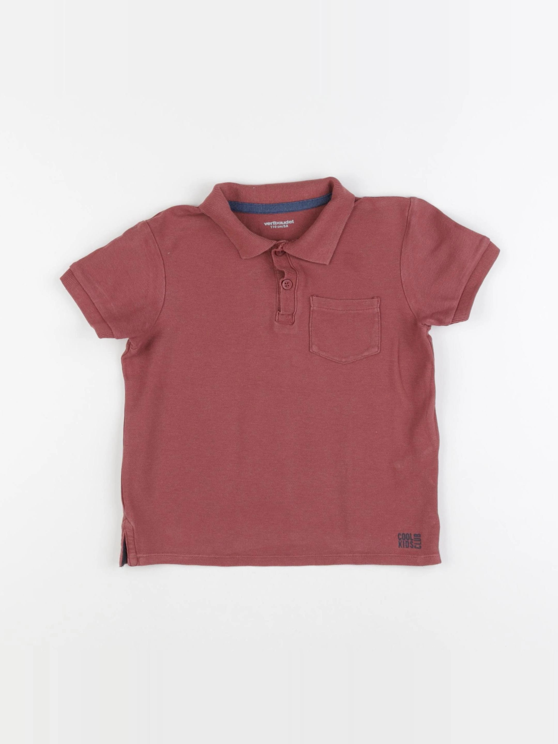 Vertbaudet - polo rouge - 5 ans