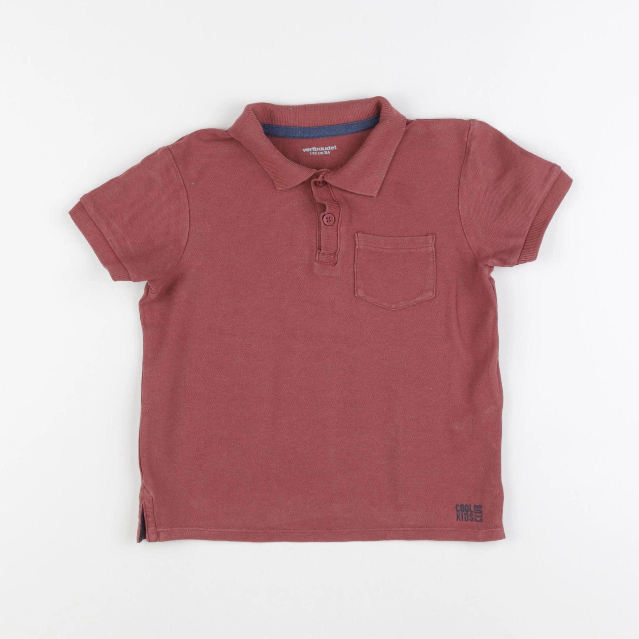 Vertbaudet - polo rouge - 5 ans