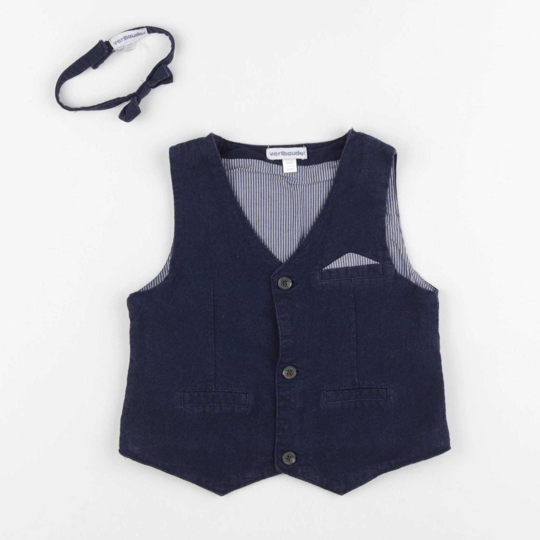 Vertbaudet - gilet bleu - 3 ans