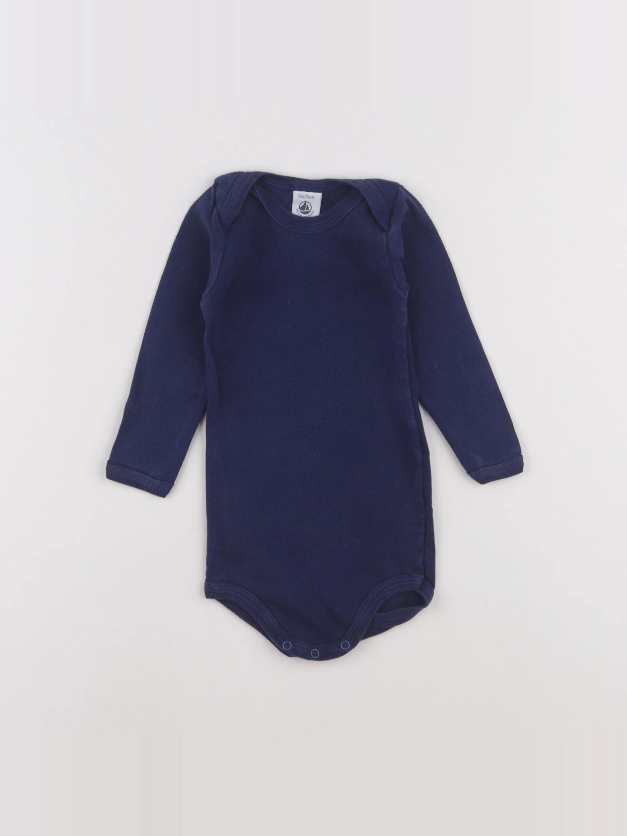 Petit Bateau - body bleu - 12 mois