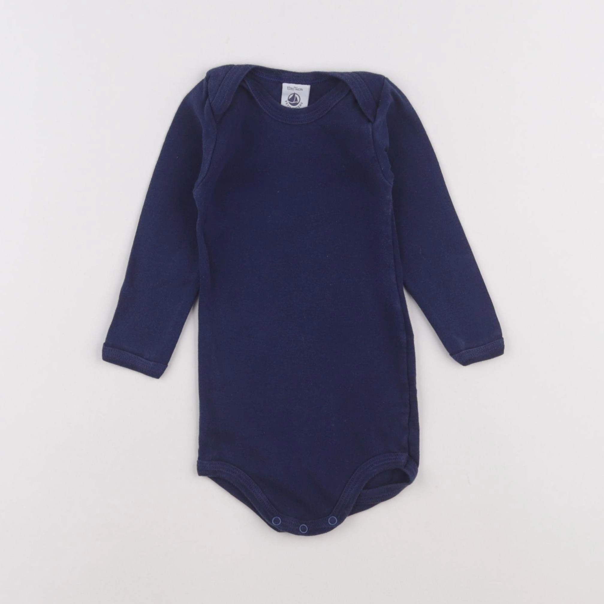Petit Bateau - body bleu - 12 mois