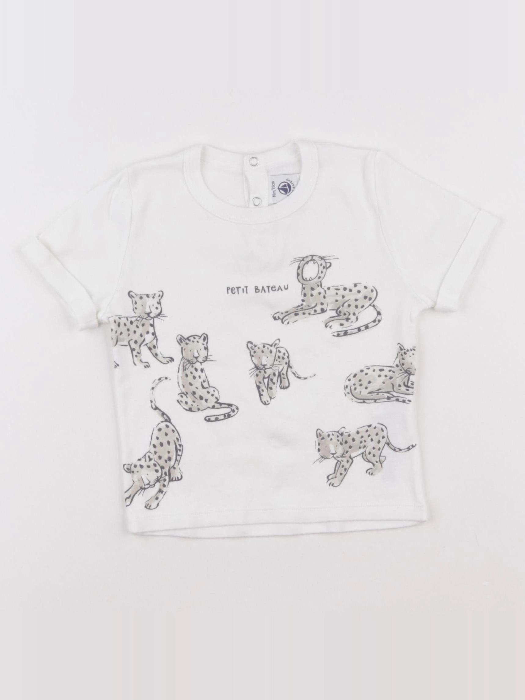 Petit Bateau - tee-shirt blanc - 18 mois