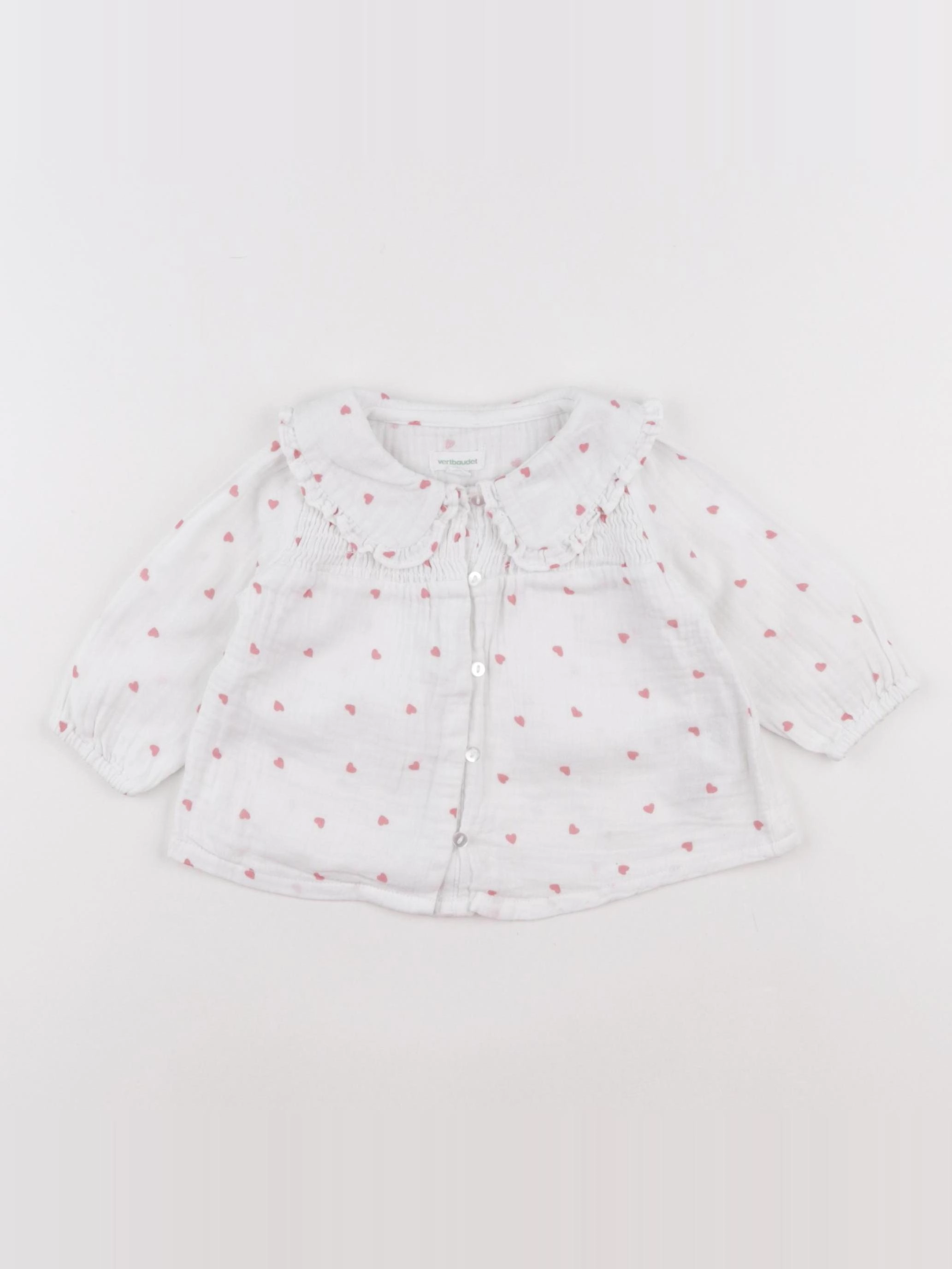 Vertbaudet - blouse blanc - 6 mois