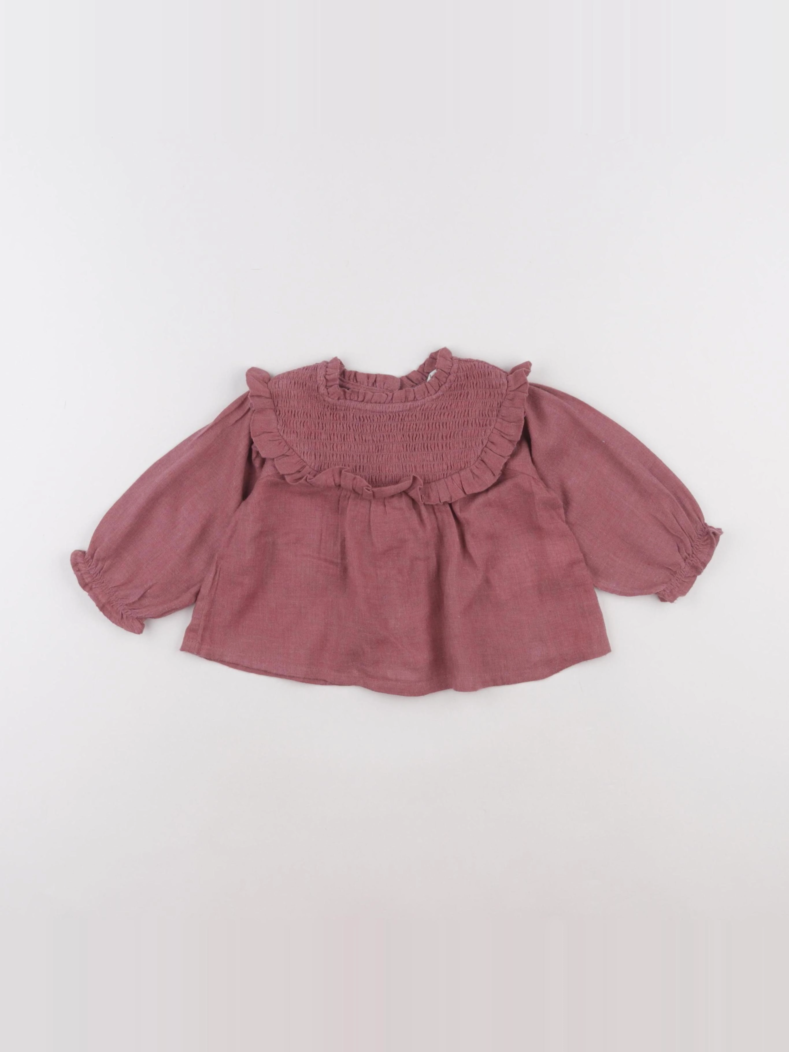 Vertbaudet - blouse rouge - 6 mois