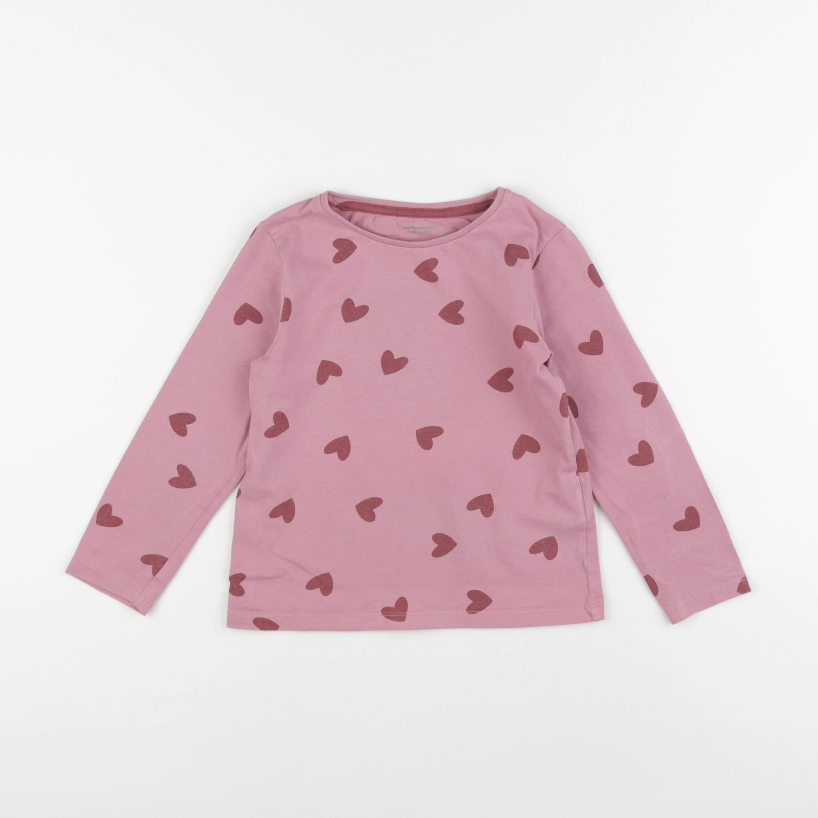 Vertbaudet - tee-shirt rose - 6 ans