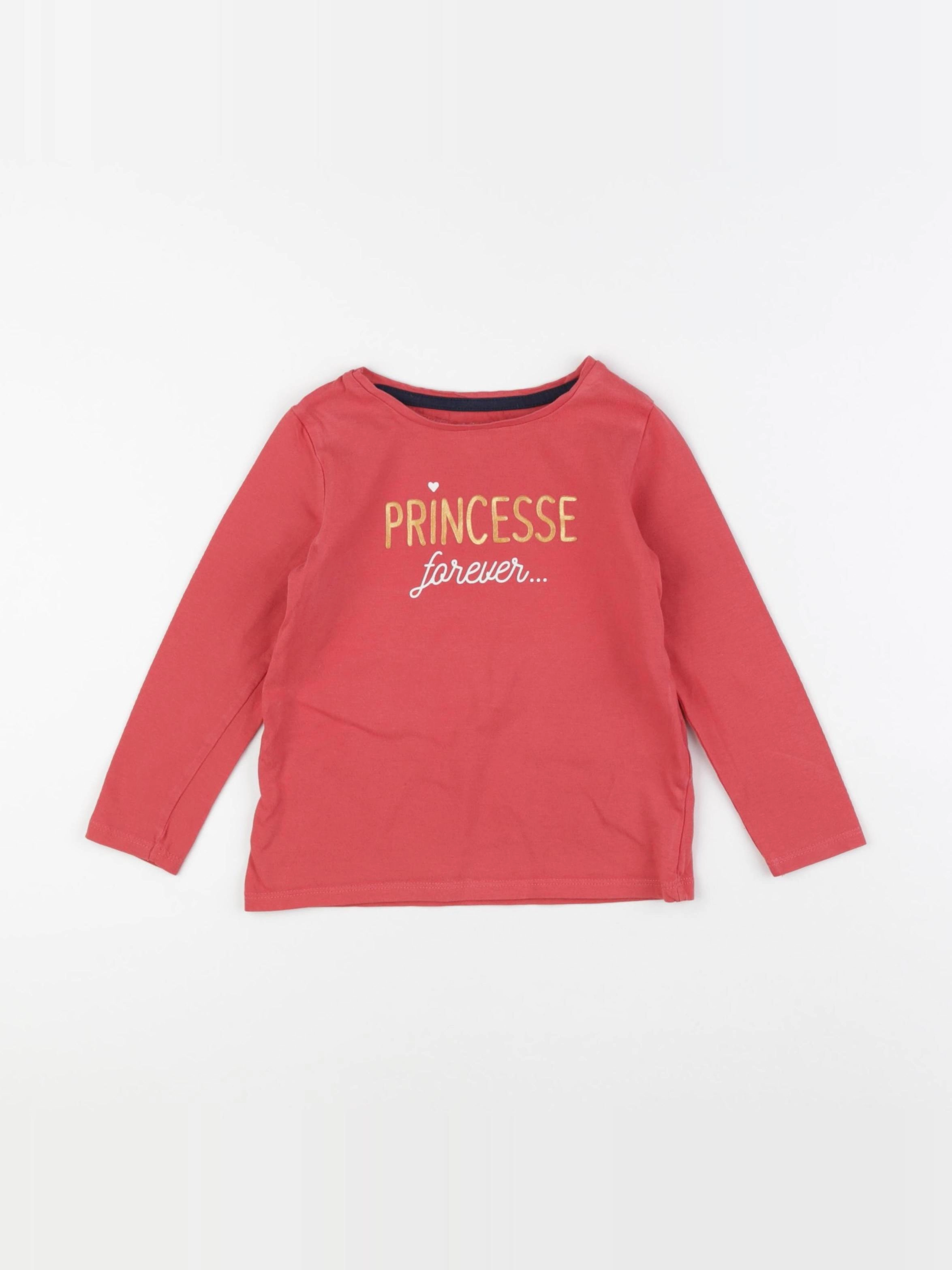 Vertbaudet - tee-shirt rose - 4 ans