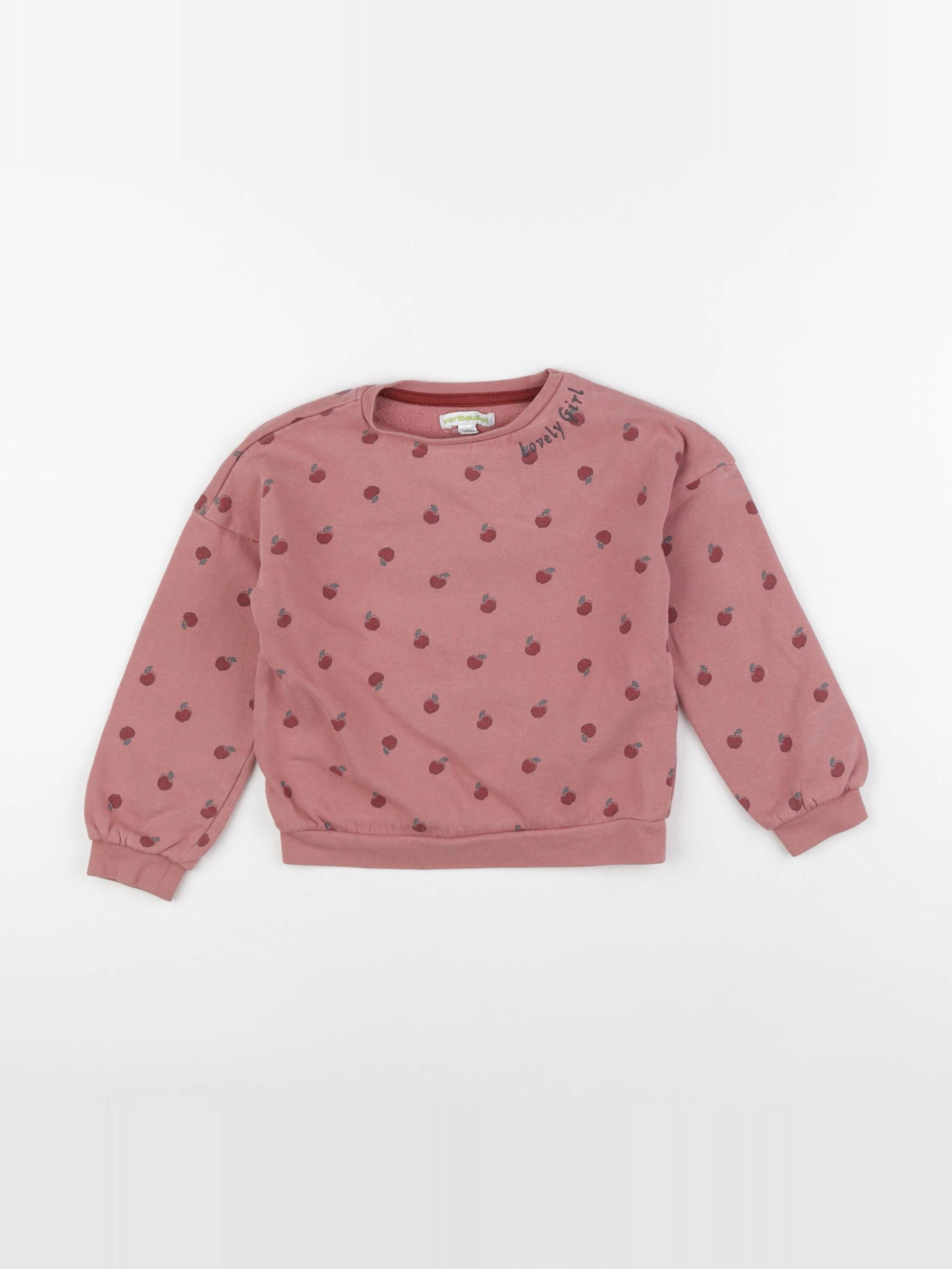 Vertbaudet - sweat rose - 5 ans