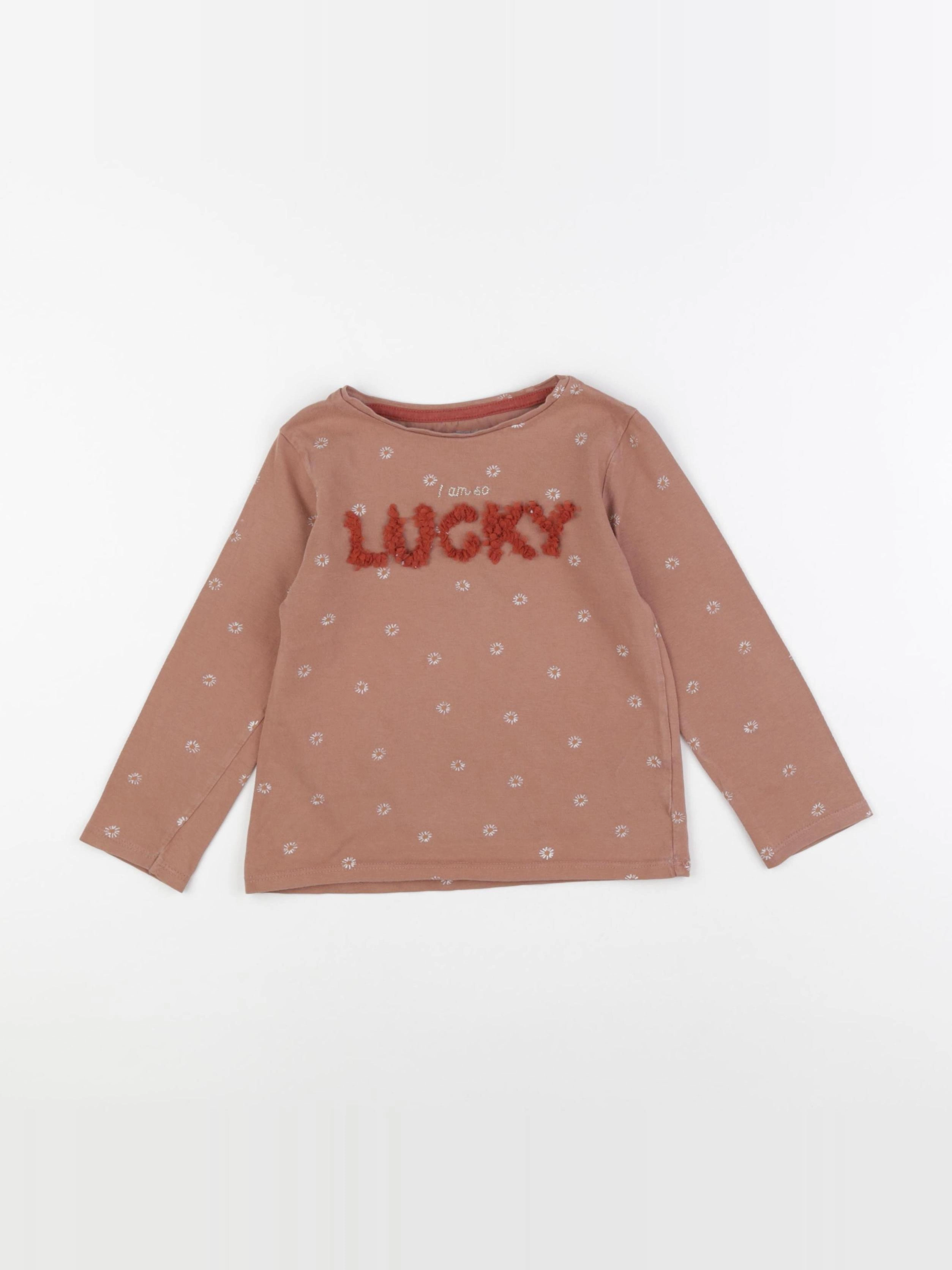 Vertbaudet - tee-shirt marron - 5 ans