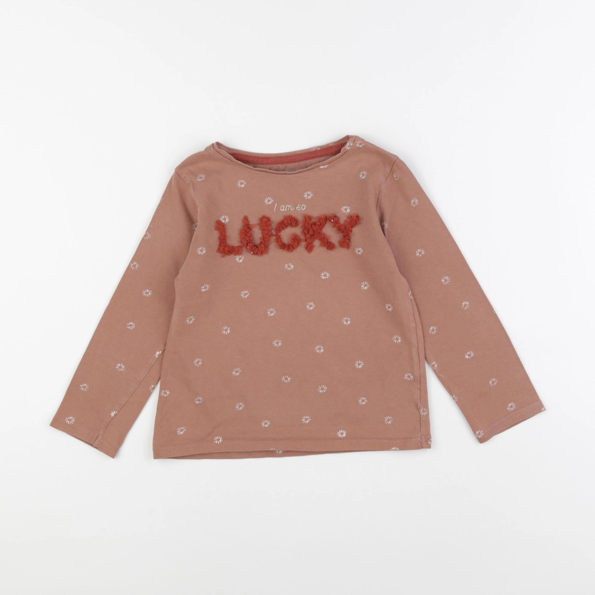 Vertbaudet - tee-shirt marron - 5 ans