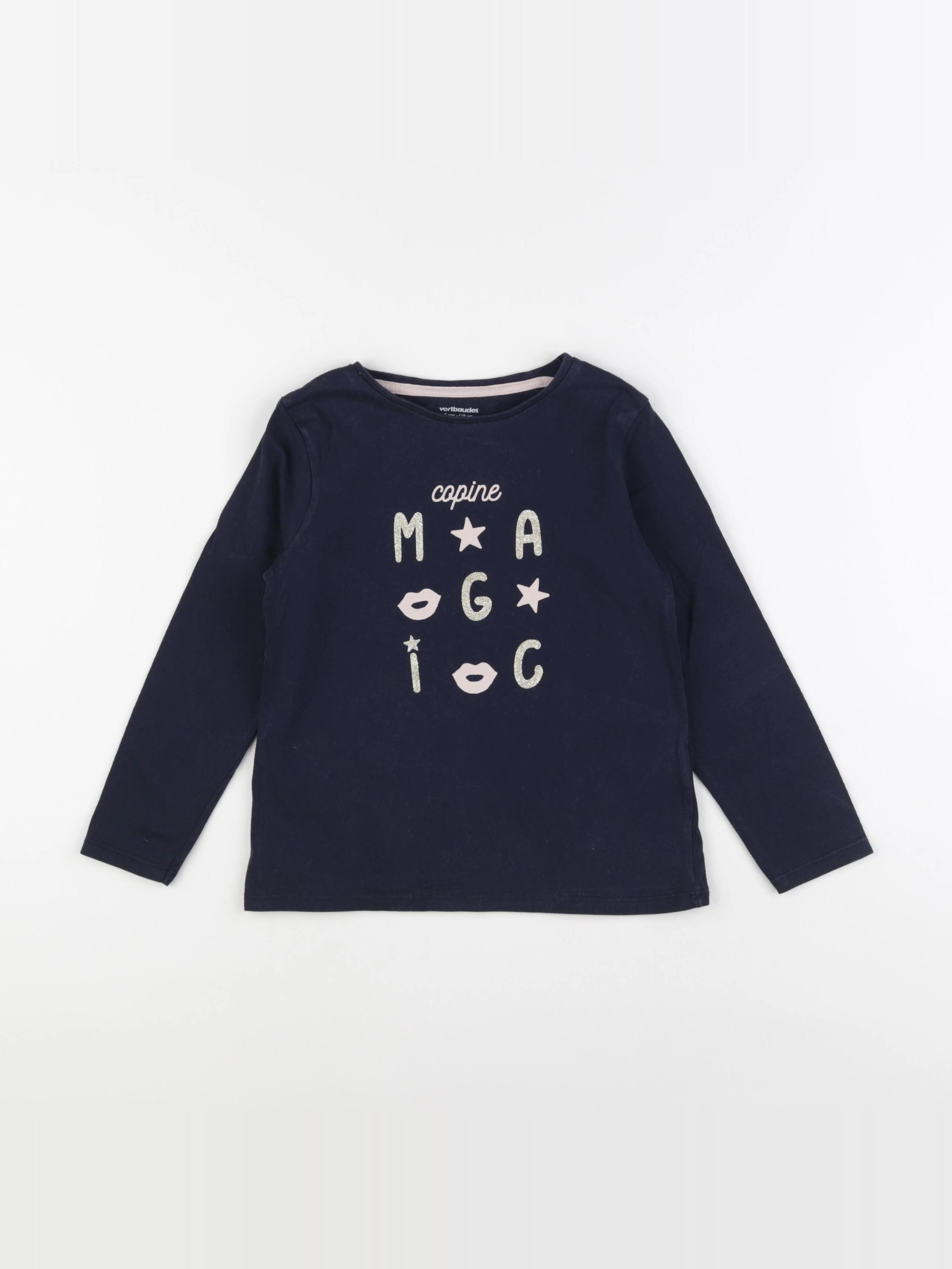 Vertbaudet - tee-shirt bleu - 6 ans