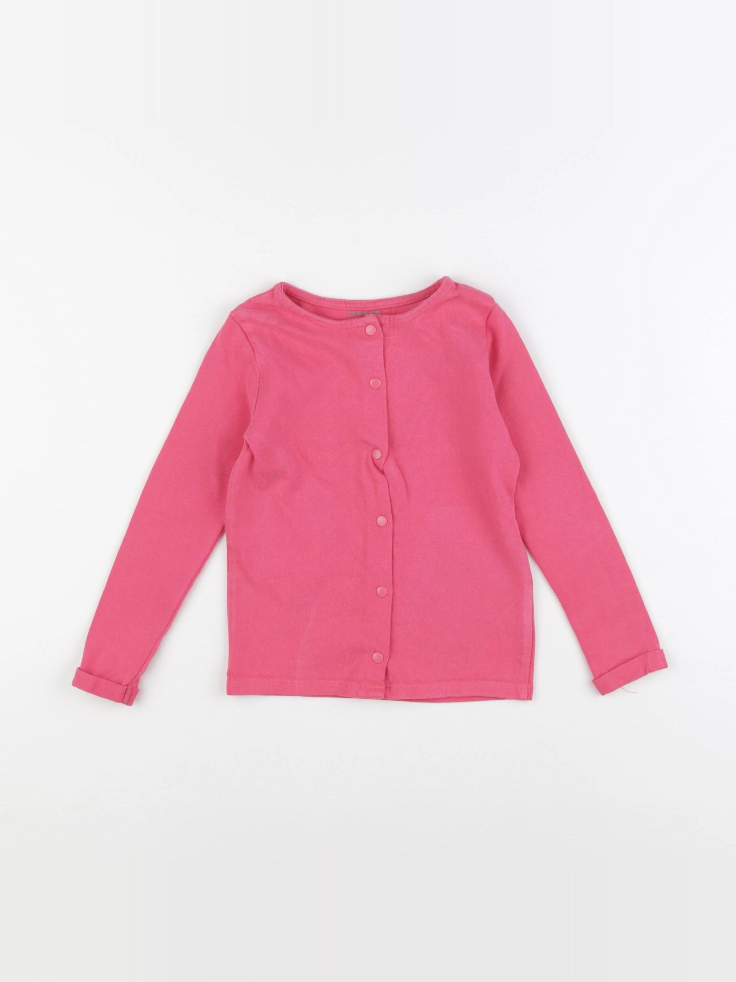 Vertbaudet - gilet rose - 4 ans