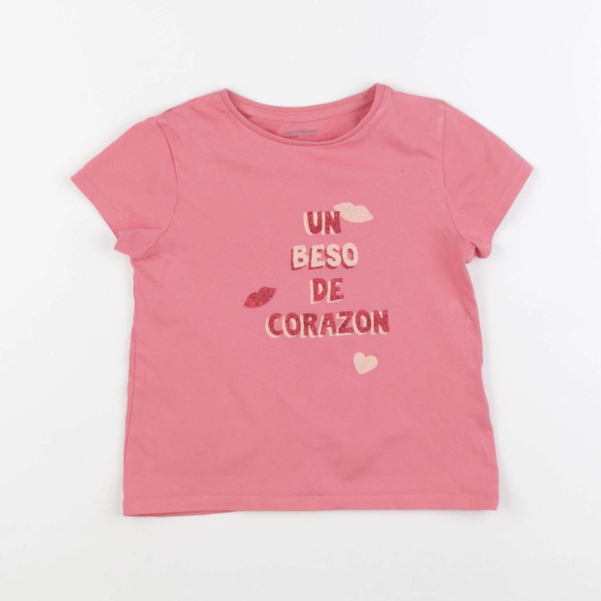 Vertbaudet - tee-shirt rose - 5 ans