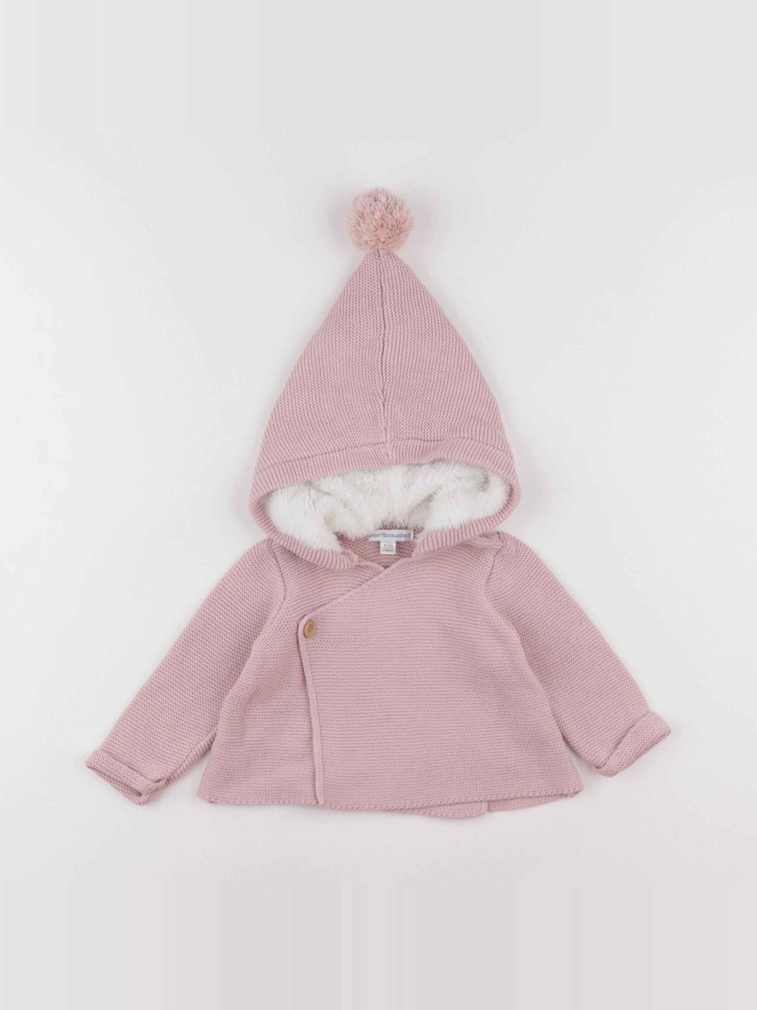 Vertbaudet - gilet rose - 6 mois