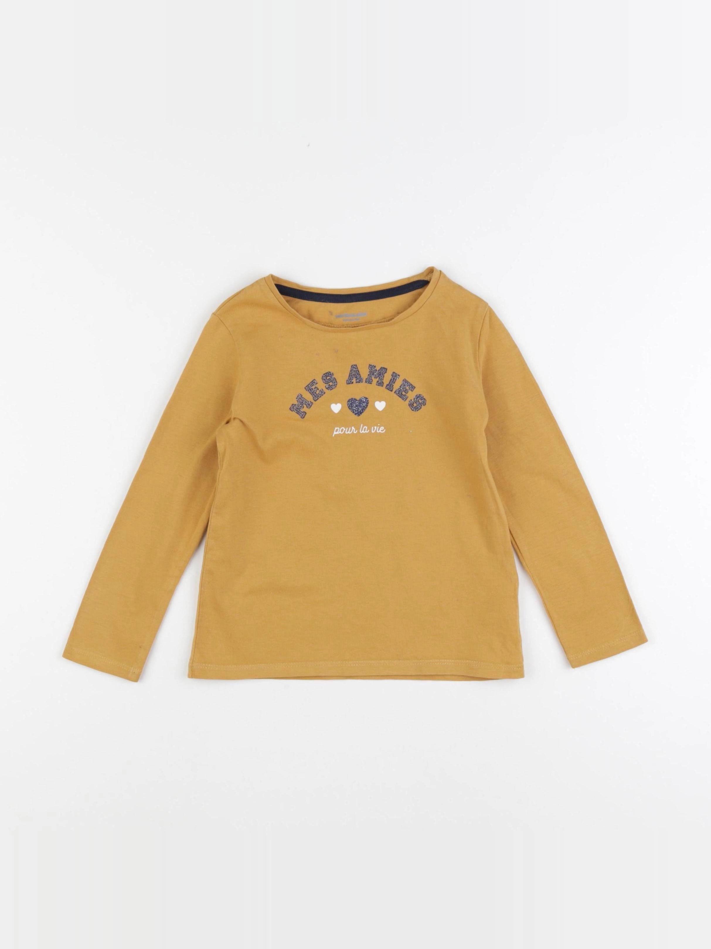 Vertbaudet - tee-shirt jaune - 4 ans