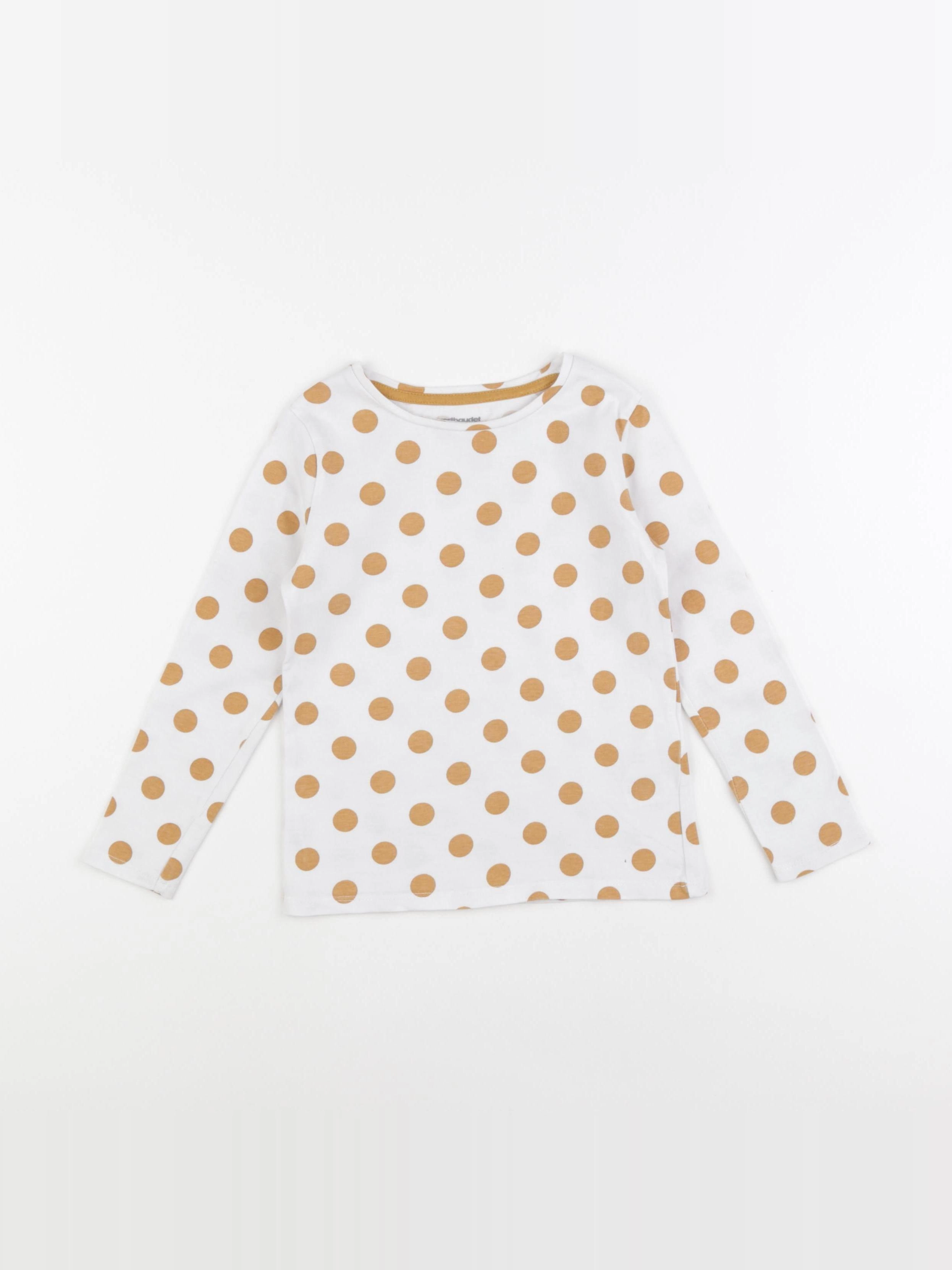 Vertbaudet - tee-shirt blanc, jaune - 4 ans