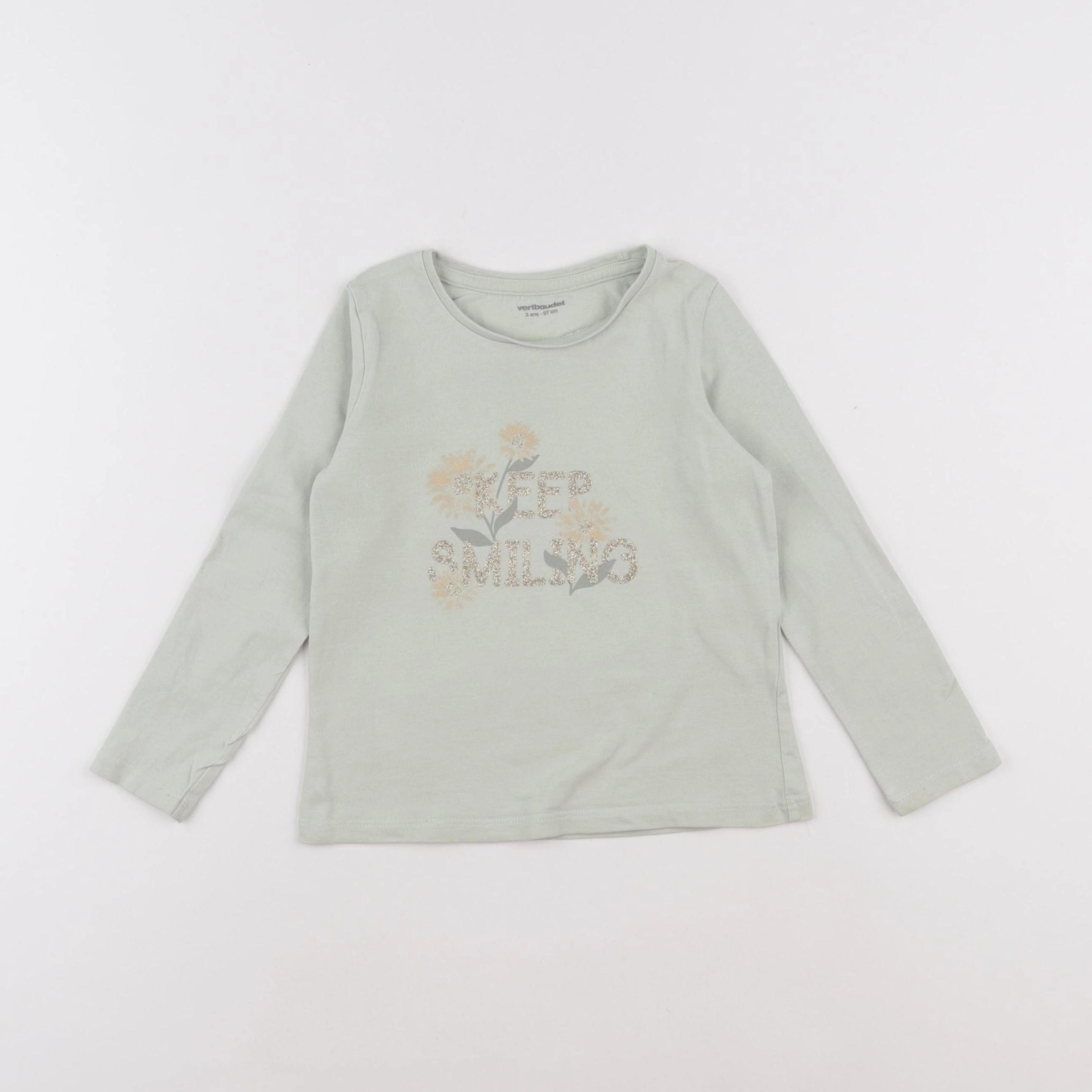Vertbaudet - tee-shirt vert - 3 ans