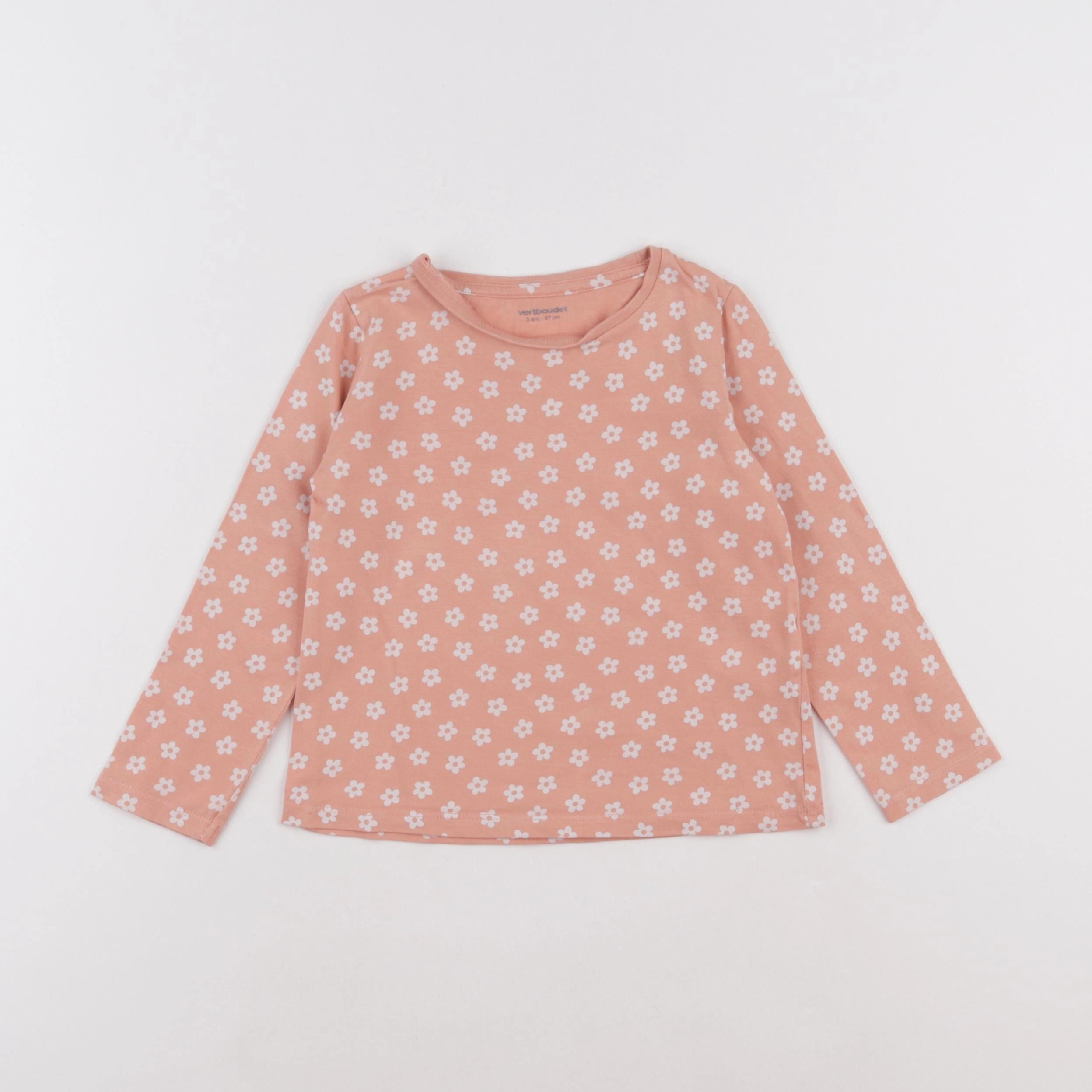 Vertbaudet - tee-shirt rose - 3 ans