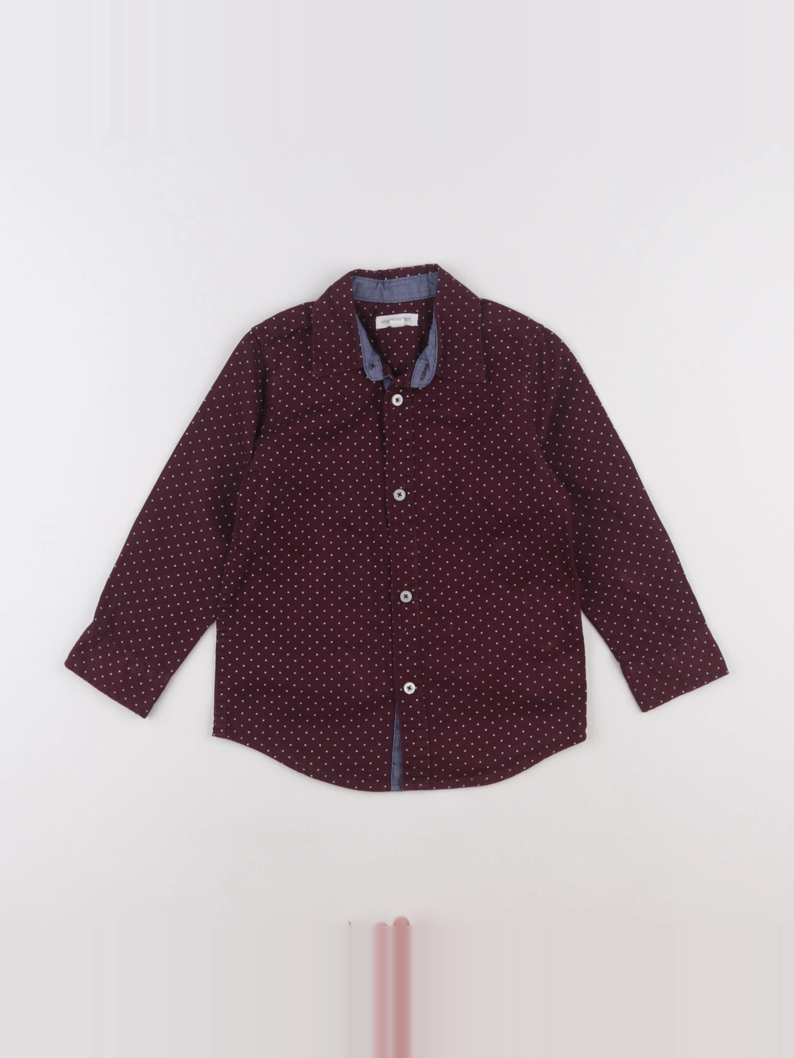 Vertbaudet - chemise rouge - 4 ans