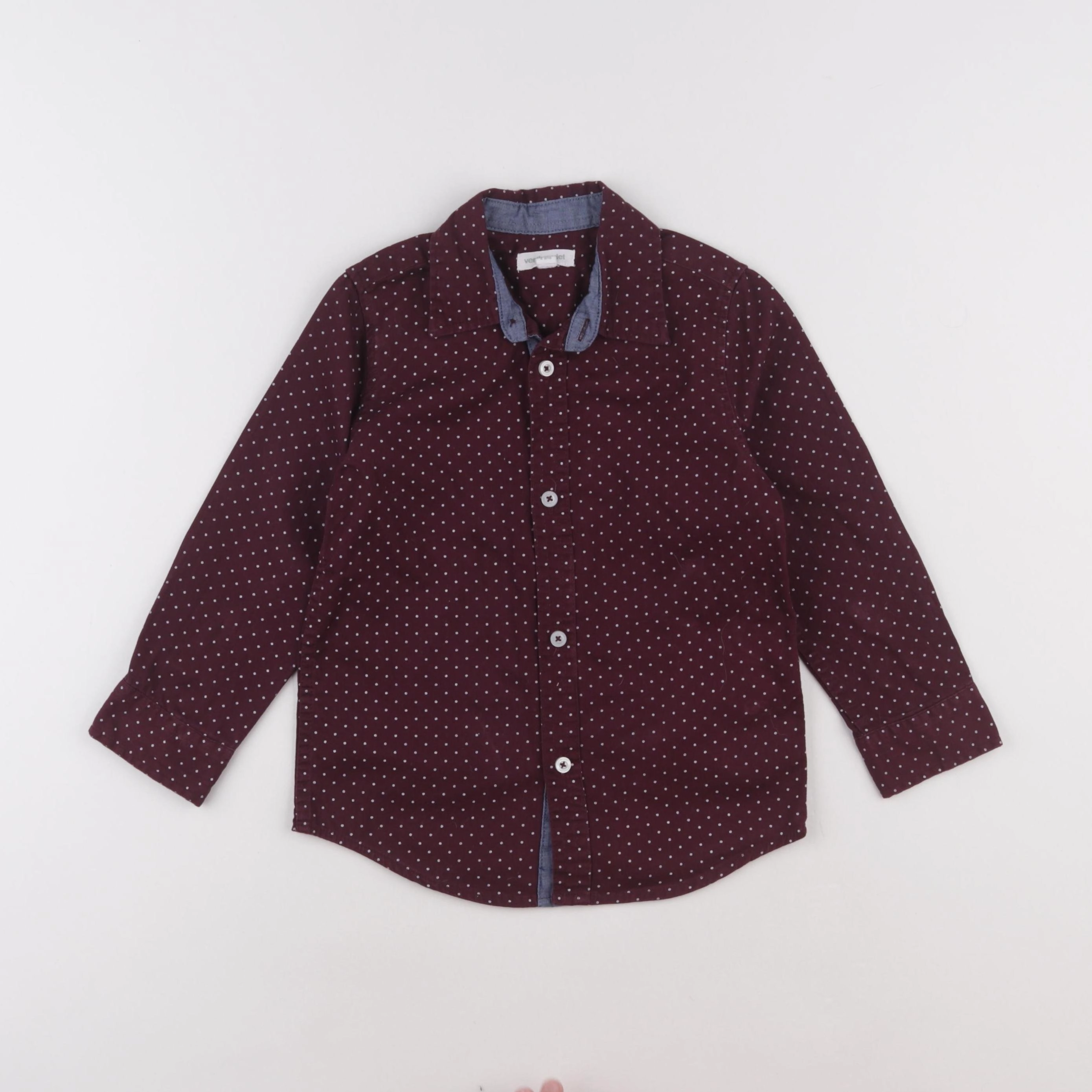 Vertbaudet - chemise rouge - 4 ans