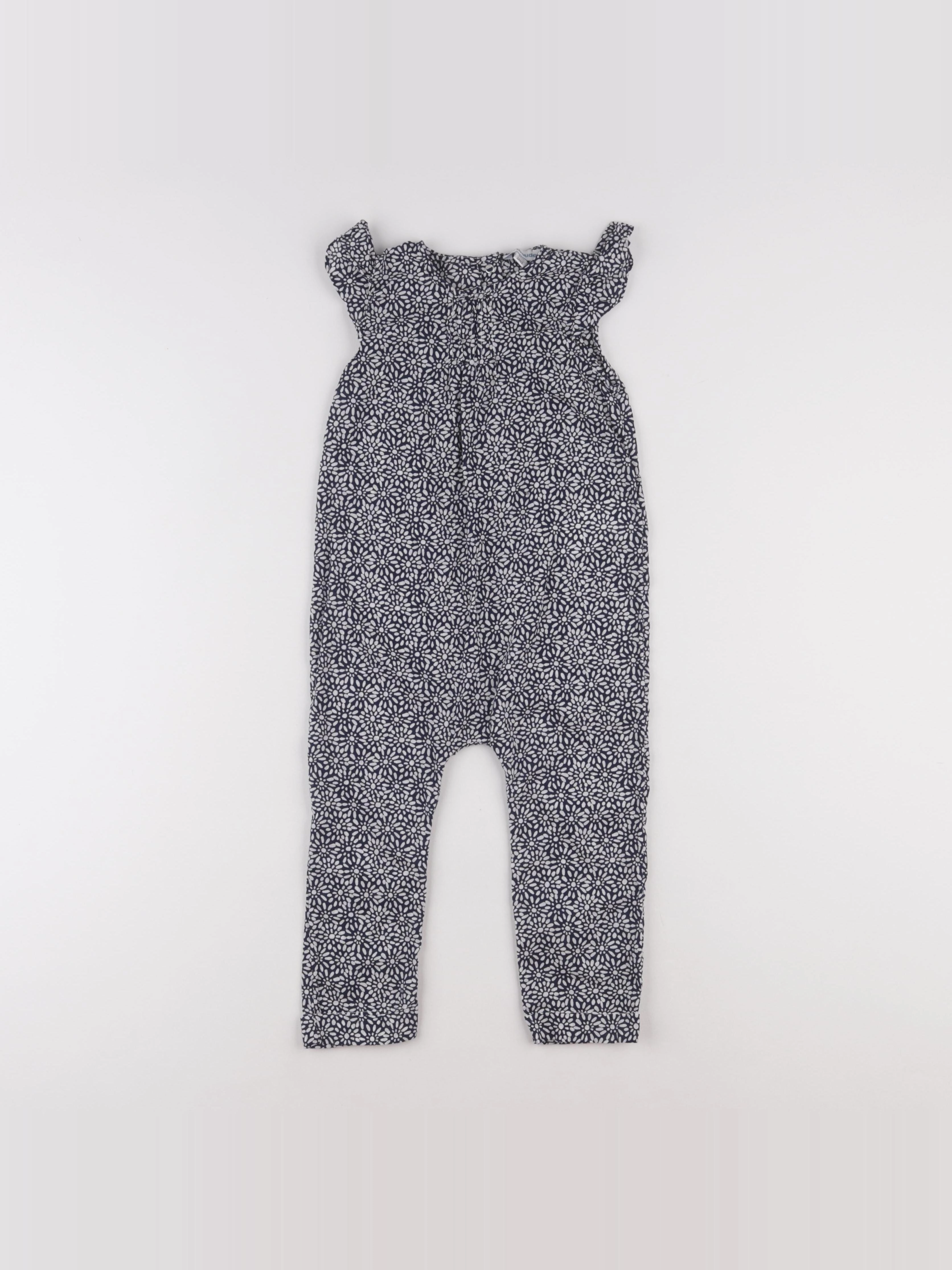 Vertbaudet - combinaison blanc, bleu - 3 ans