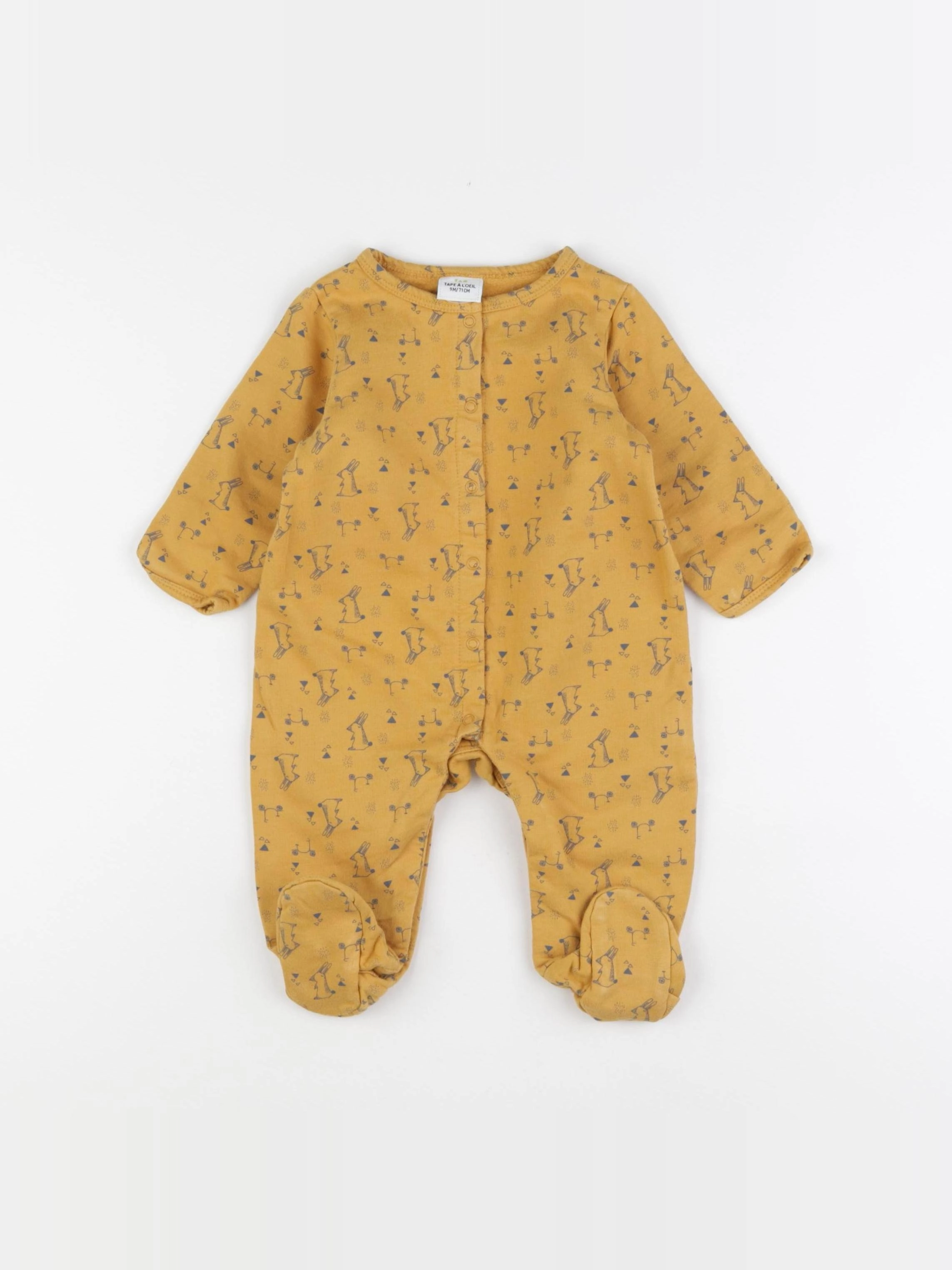 Tape à l'oeil - pyjama coton jaune - 9 mois