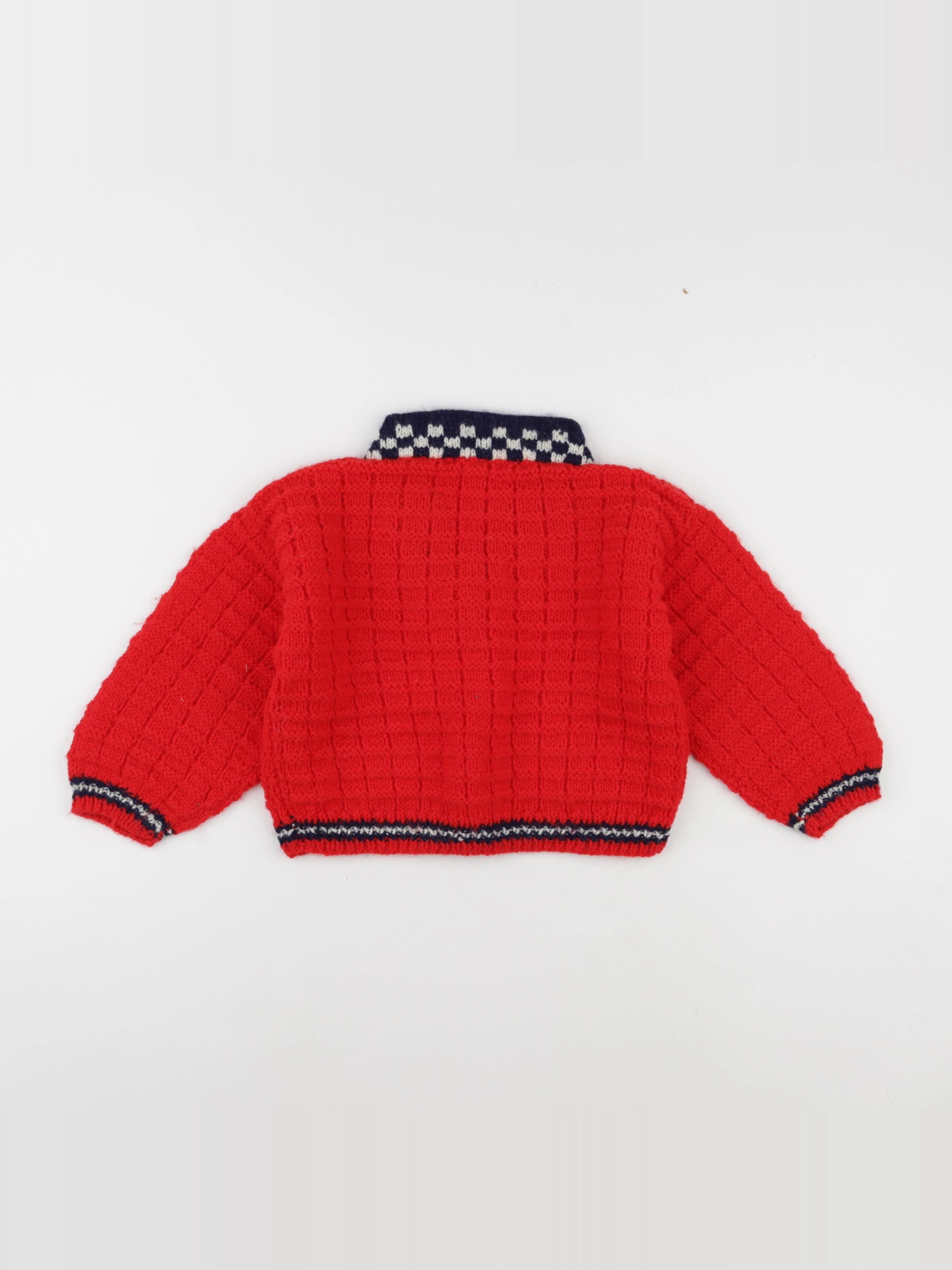 Vintage - gilet rouge - 4 ans