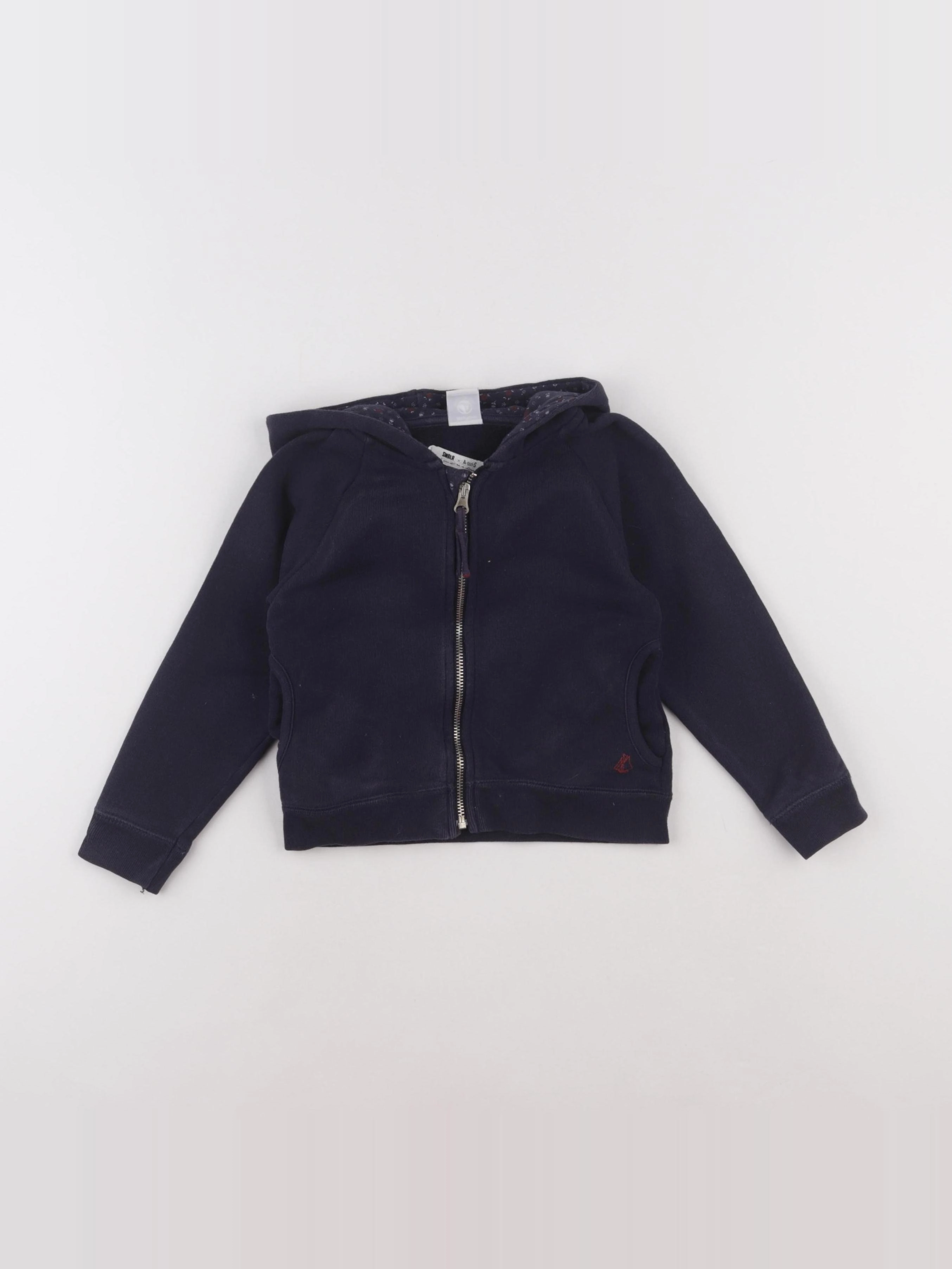 Petit Bateau - sweat bleu - 3 ans