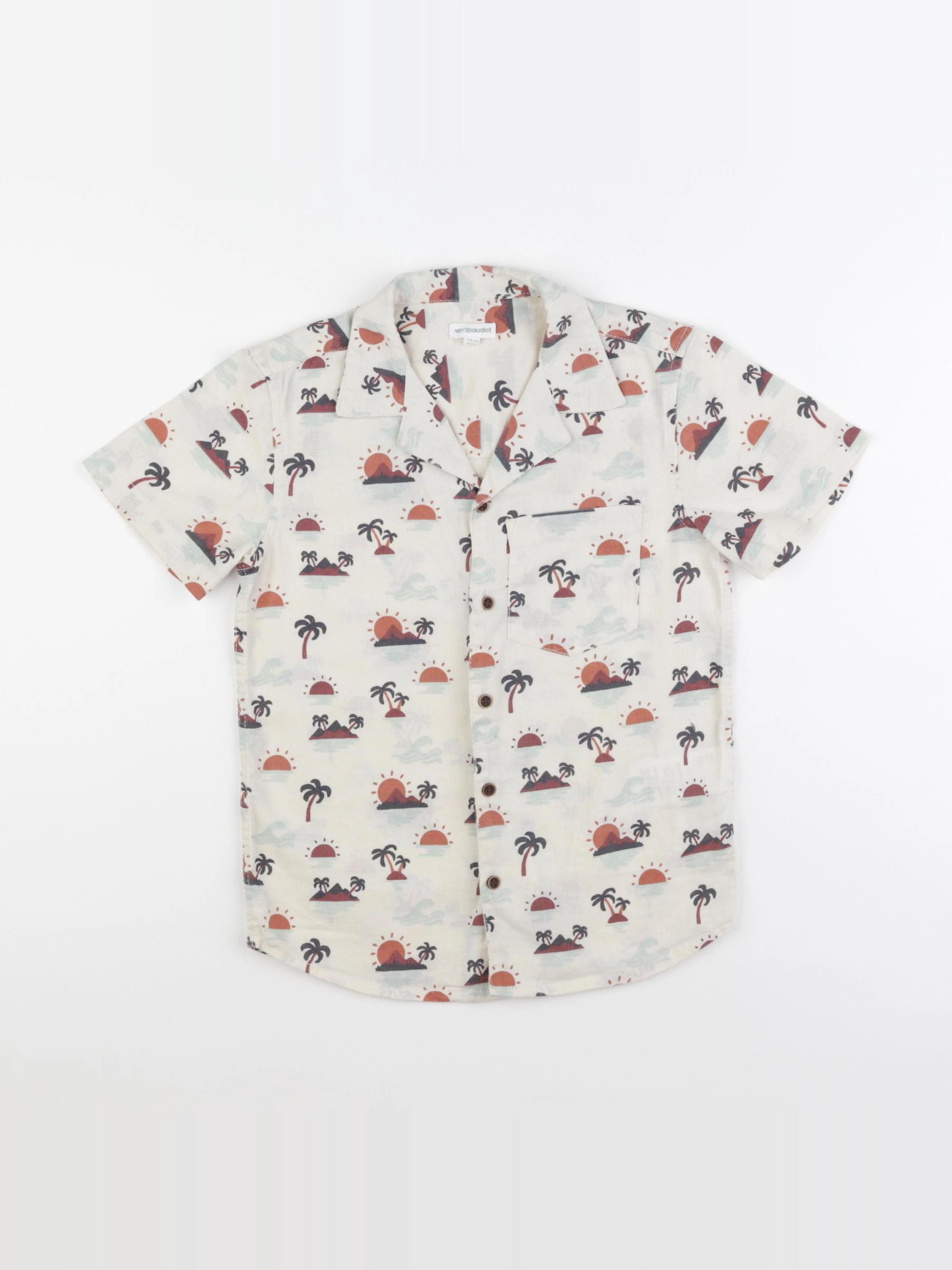 Vertbaudet - chemise multicolore - 8 ans