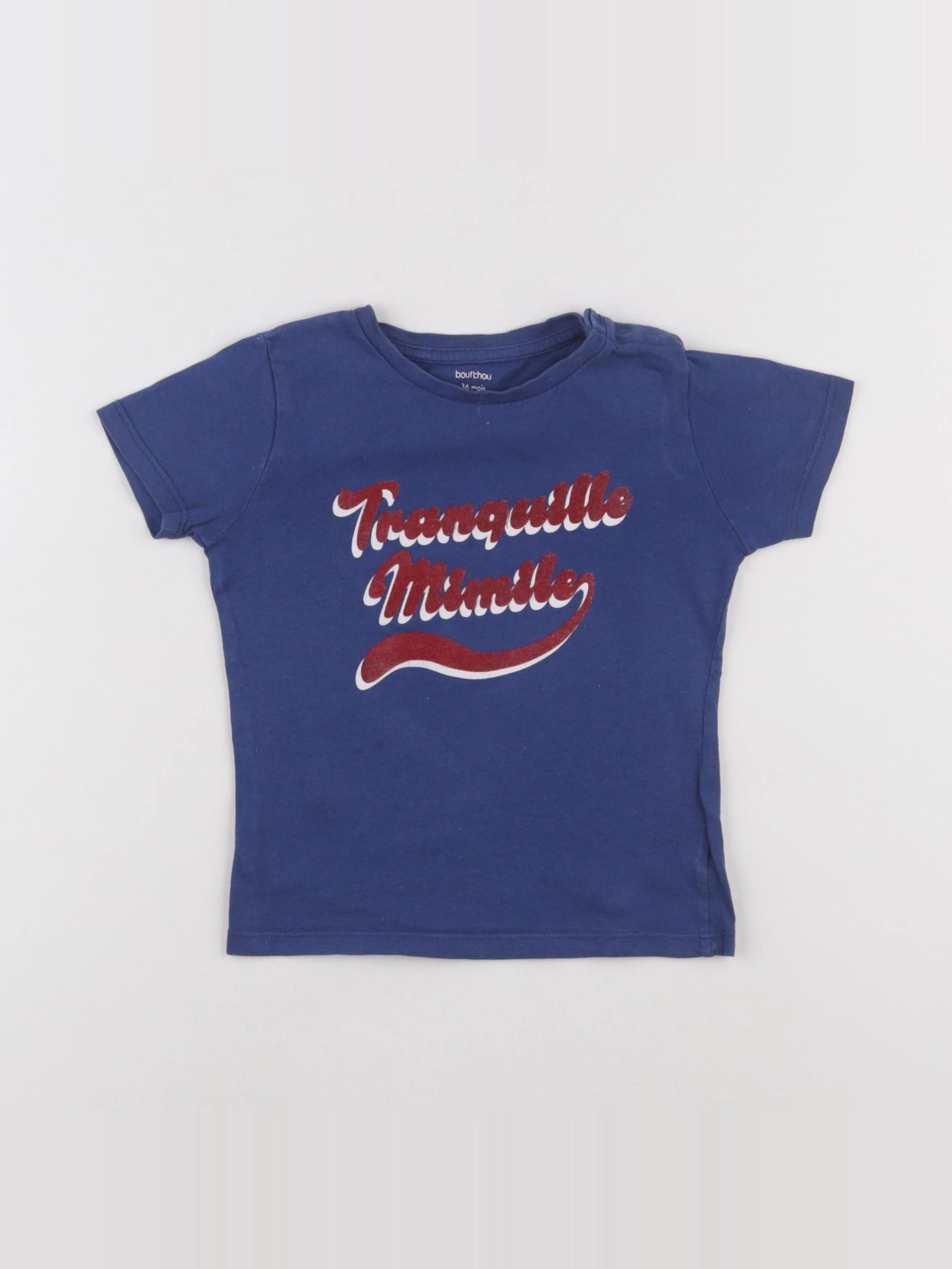 Boutchou - tee-shirt bleu - 36 mois