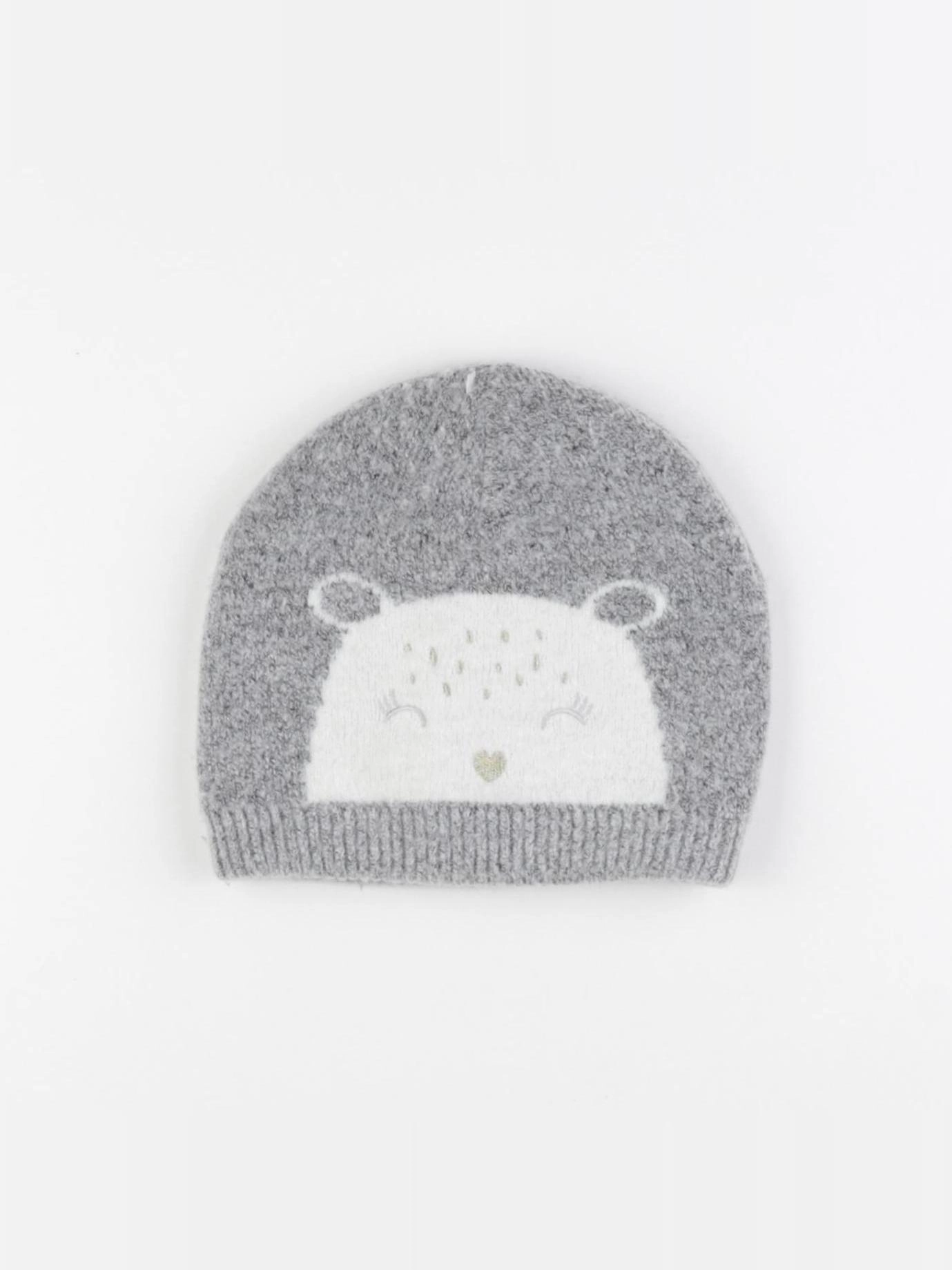 Vertbaudet - bonnet gris - 8/10 ans