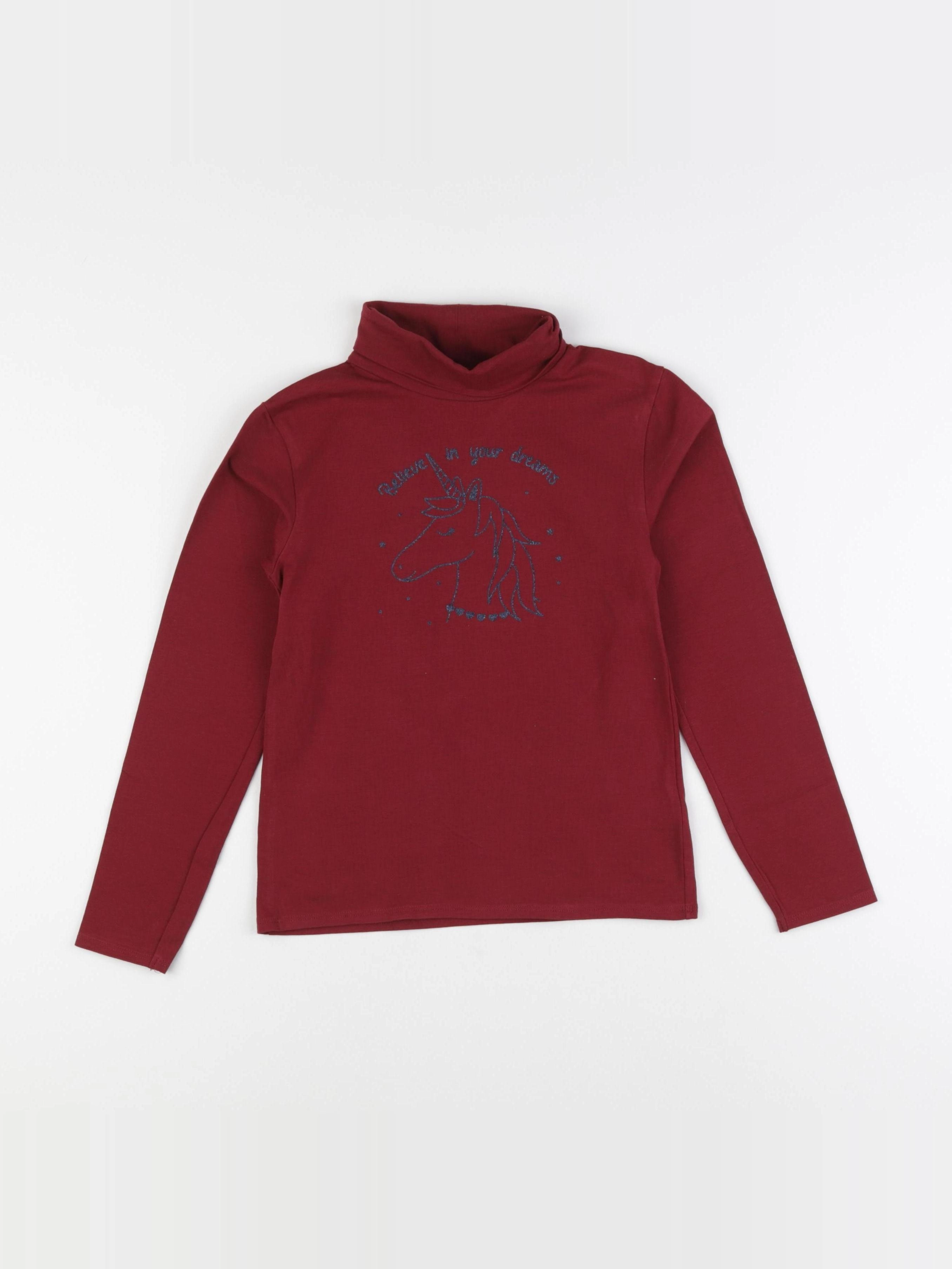 Vertbaudet - sous-pull rouge - 8 ans