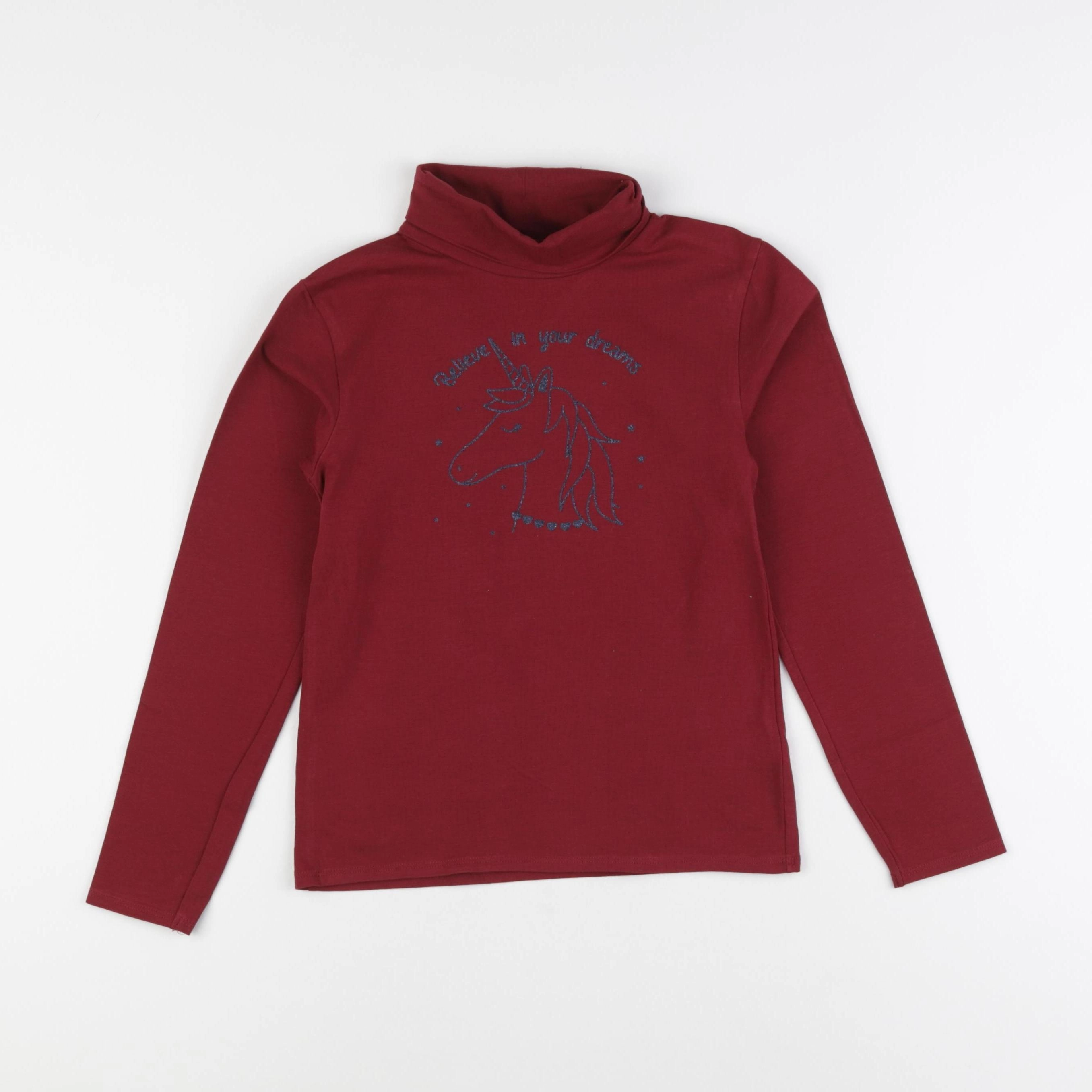 Vertbaudet - sous-pull rouge - 8 ans