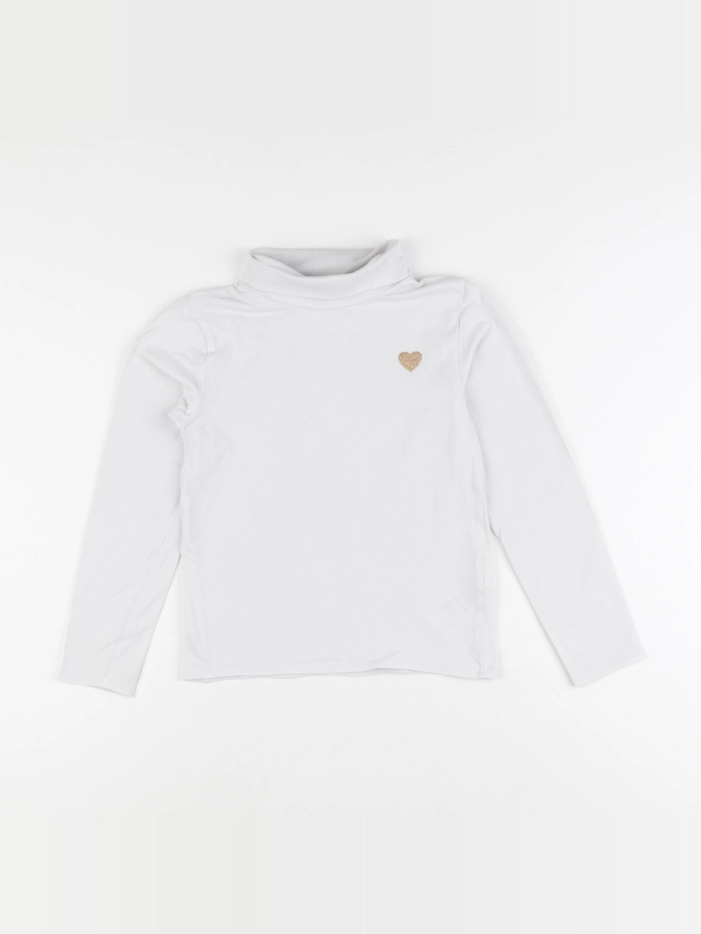 Vertbaudet - sous-pull blanc - 8 ans