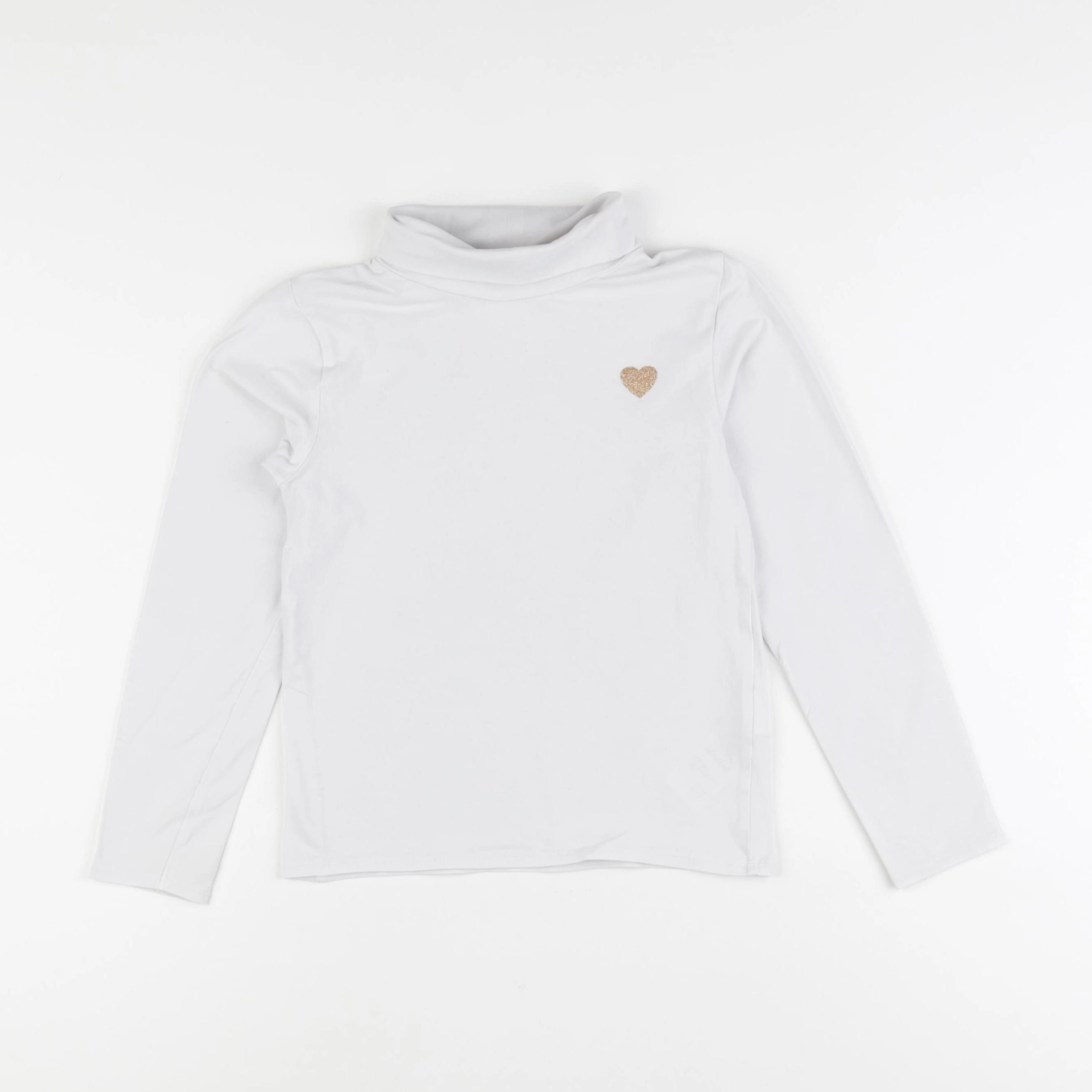 Vertbaudet - sous-pull blanc - 8 ans