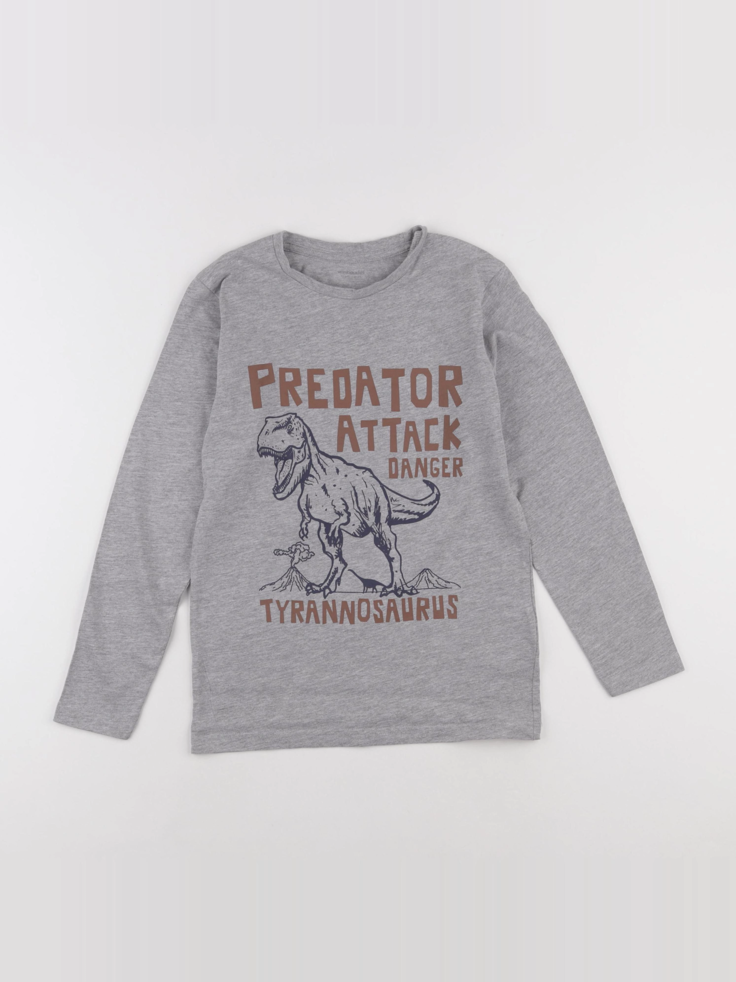 Vertbaudet - tee-shirt gris - 10 ans