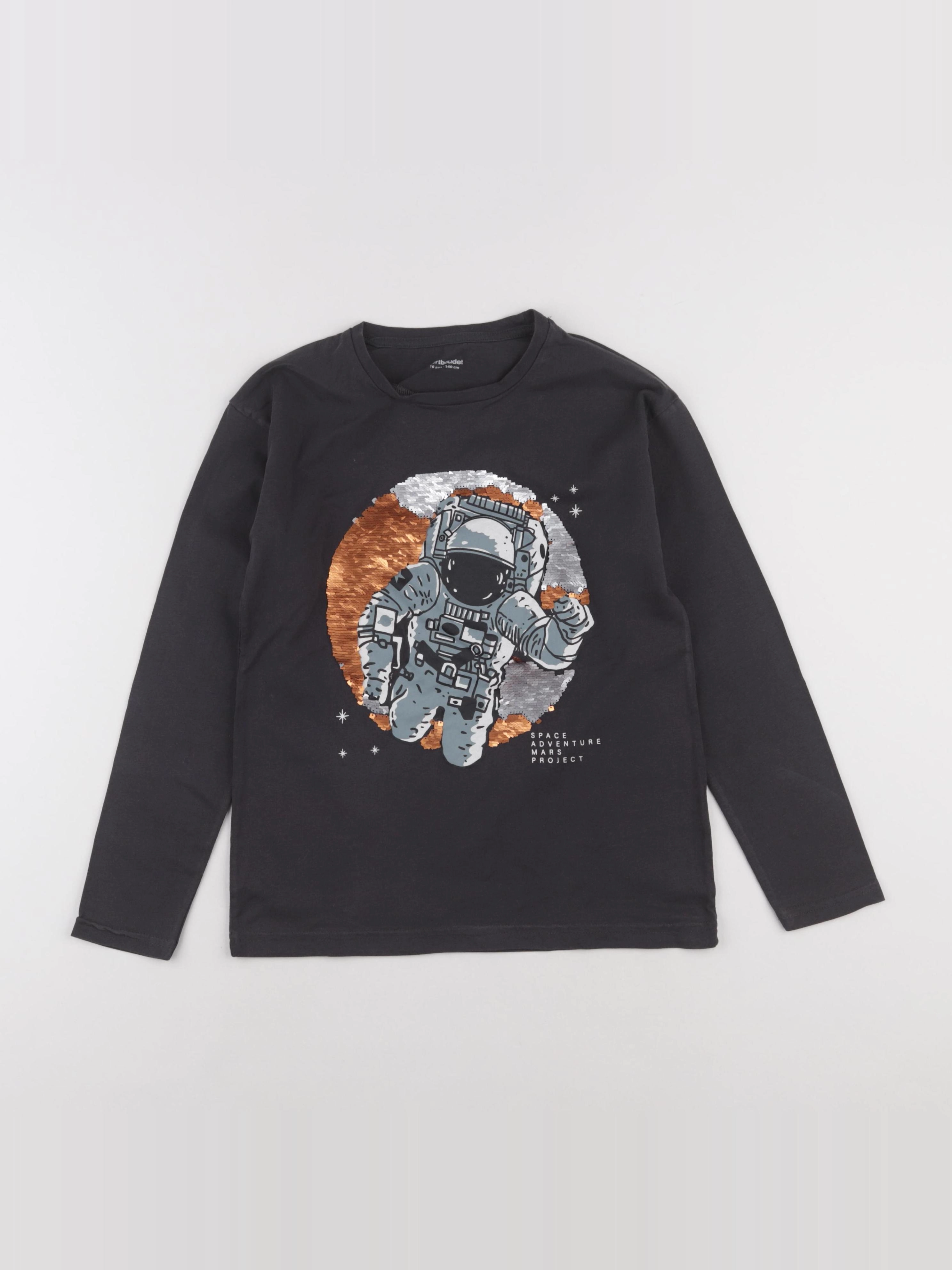 Vertbaudet - tee-shirt gris - 10 ans