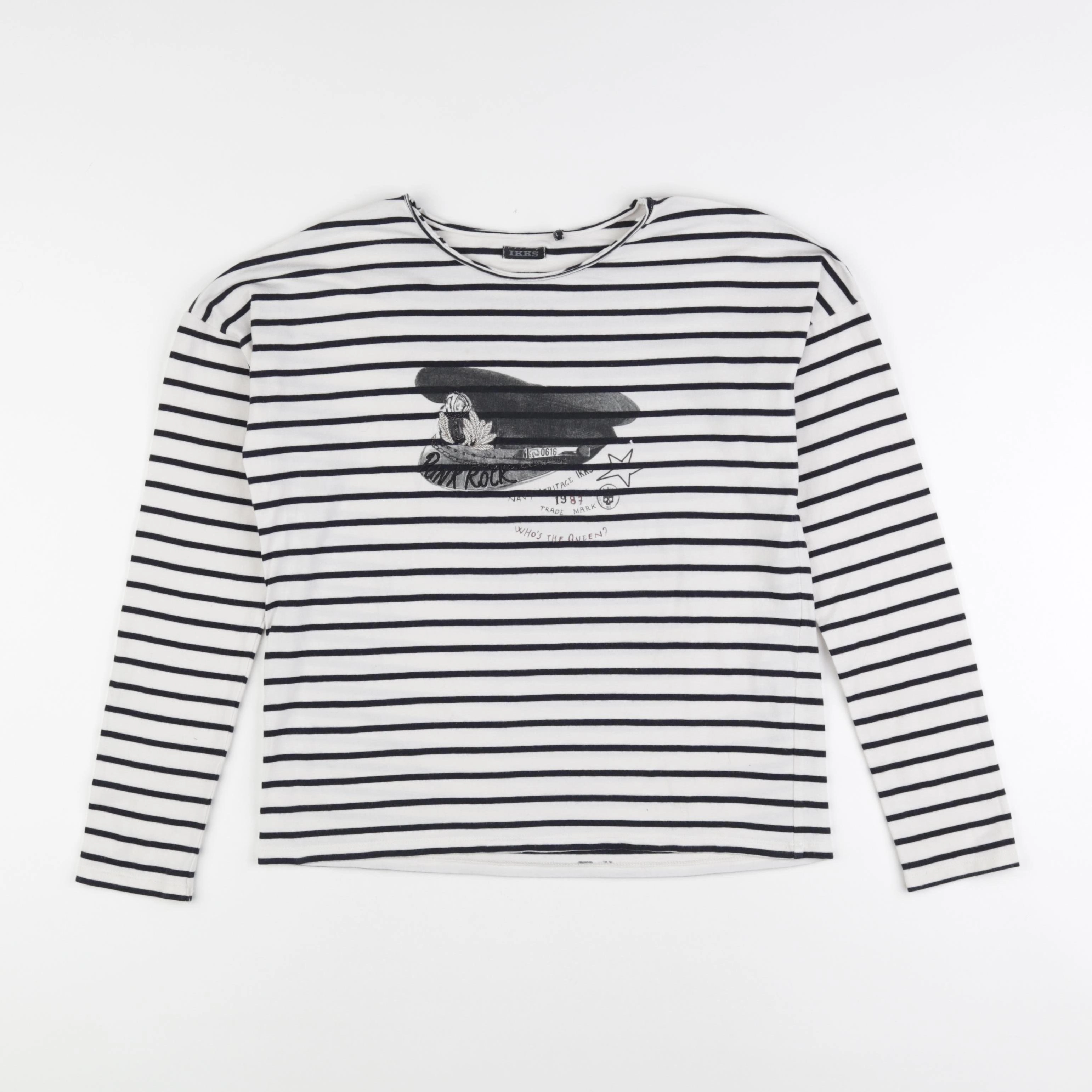 IKKS - tee-shirt blanc, noir - 12 ans