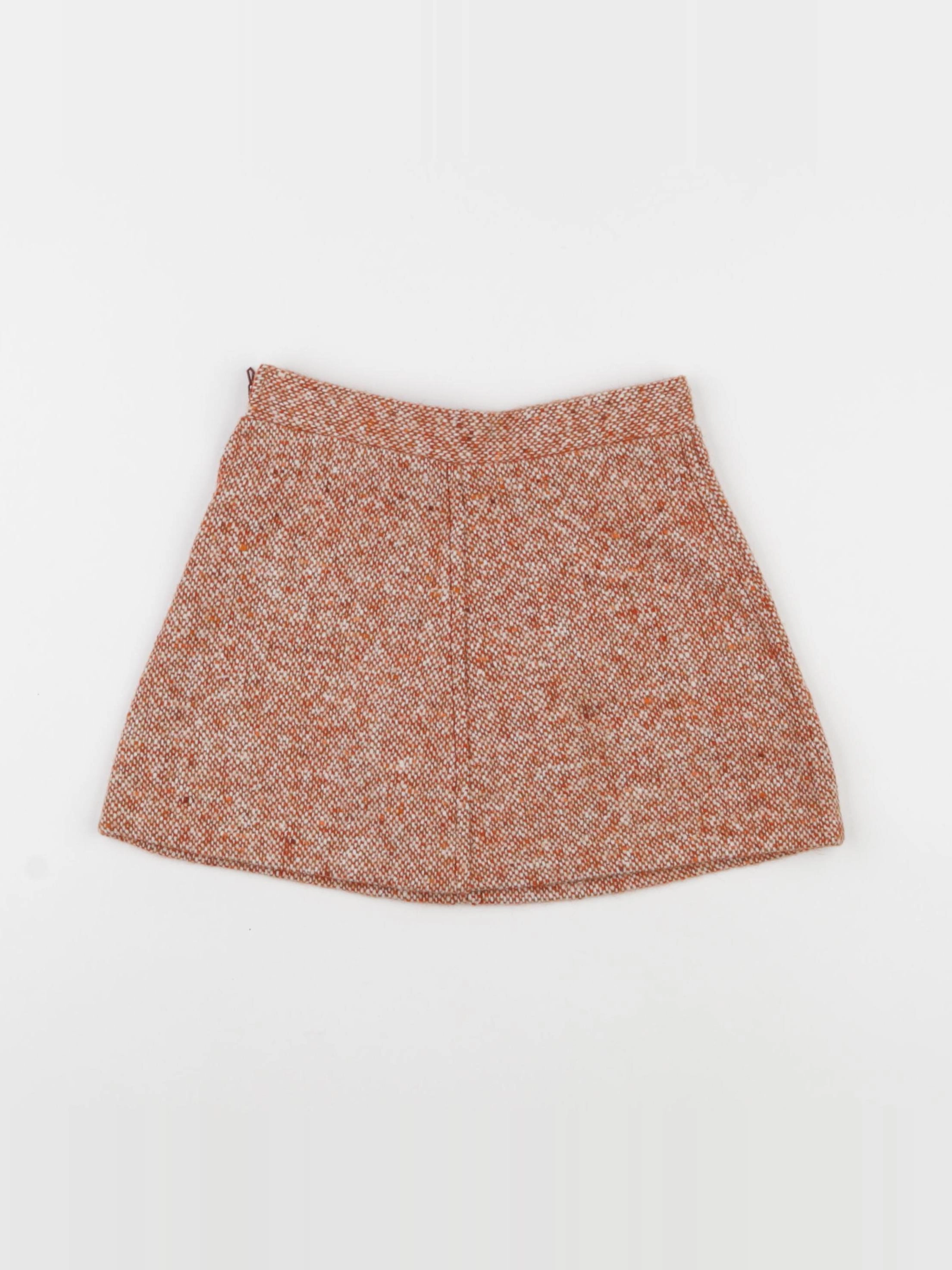 Vintage - jupe en tweed orange - 3/4 ans