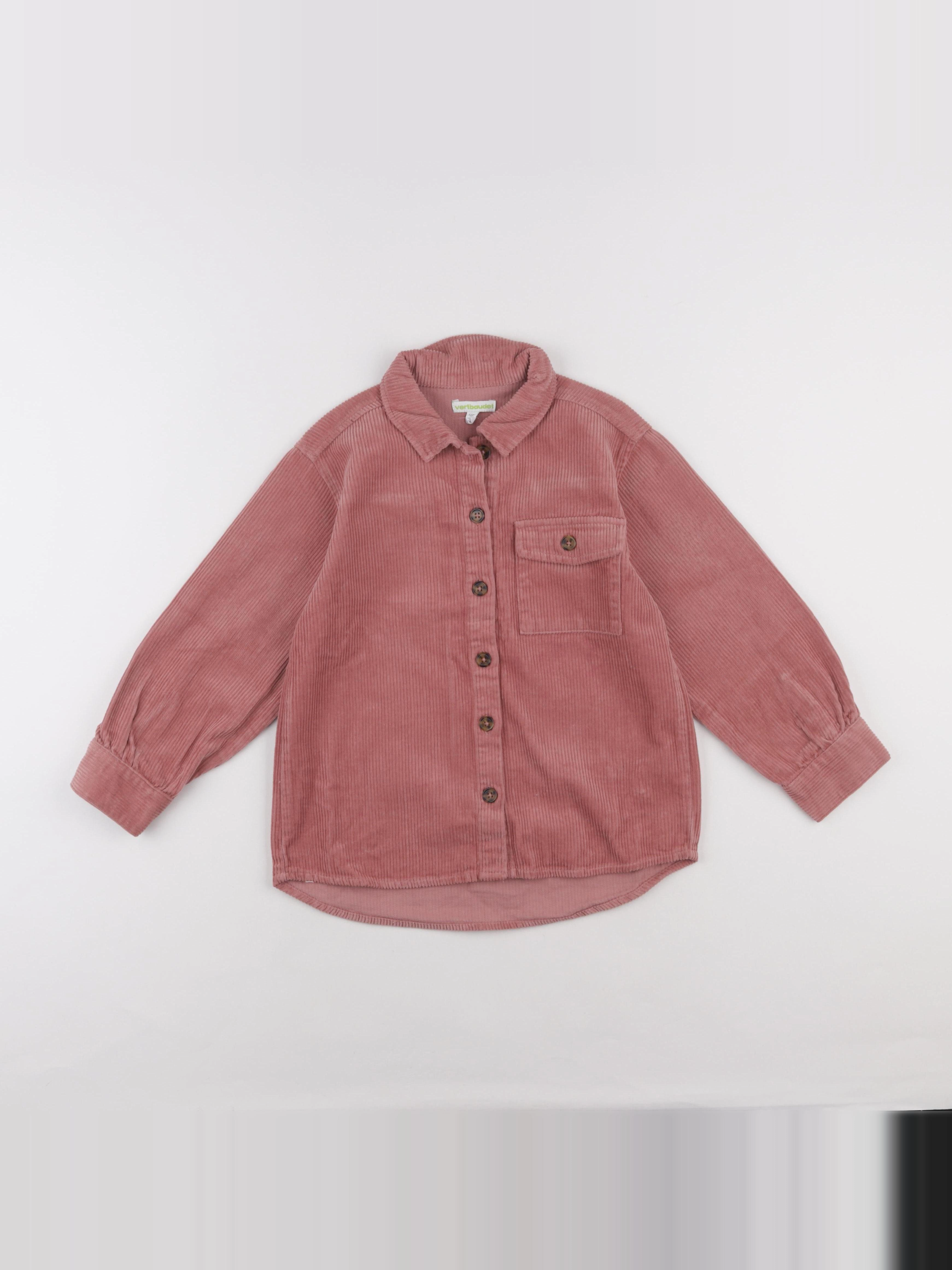 Vertbaudet - chemise rose - 7 ans