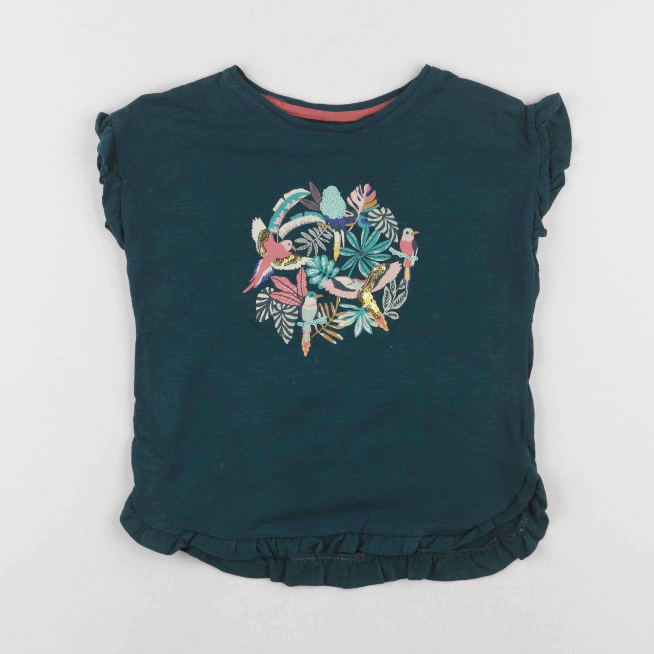 Vertbaudet - tee-shirt vert - 6 ans