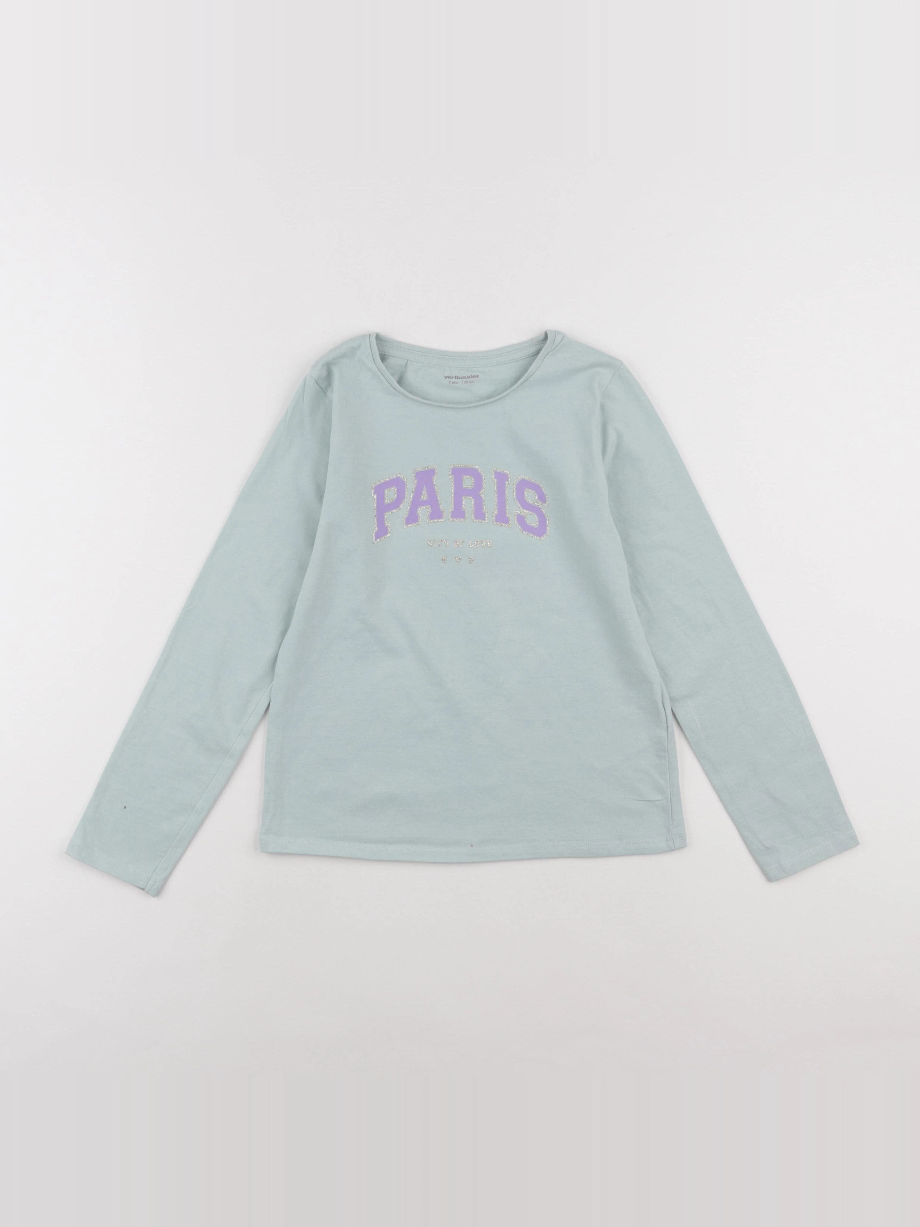Vertbaudet - tee-shirt vert - 8 ans