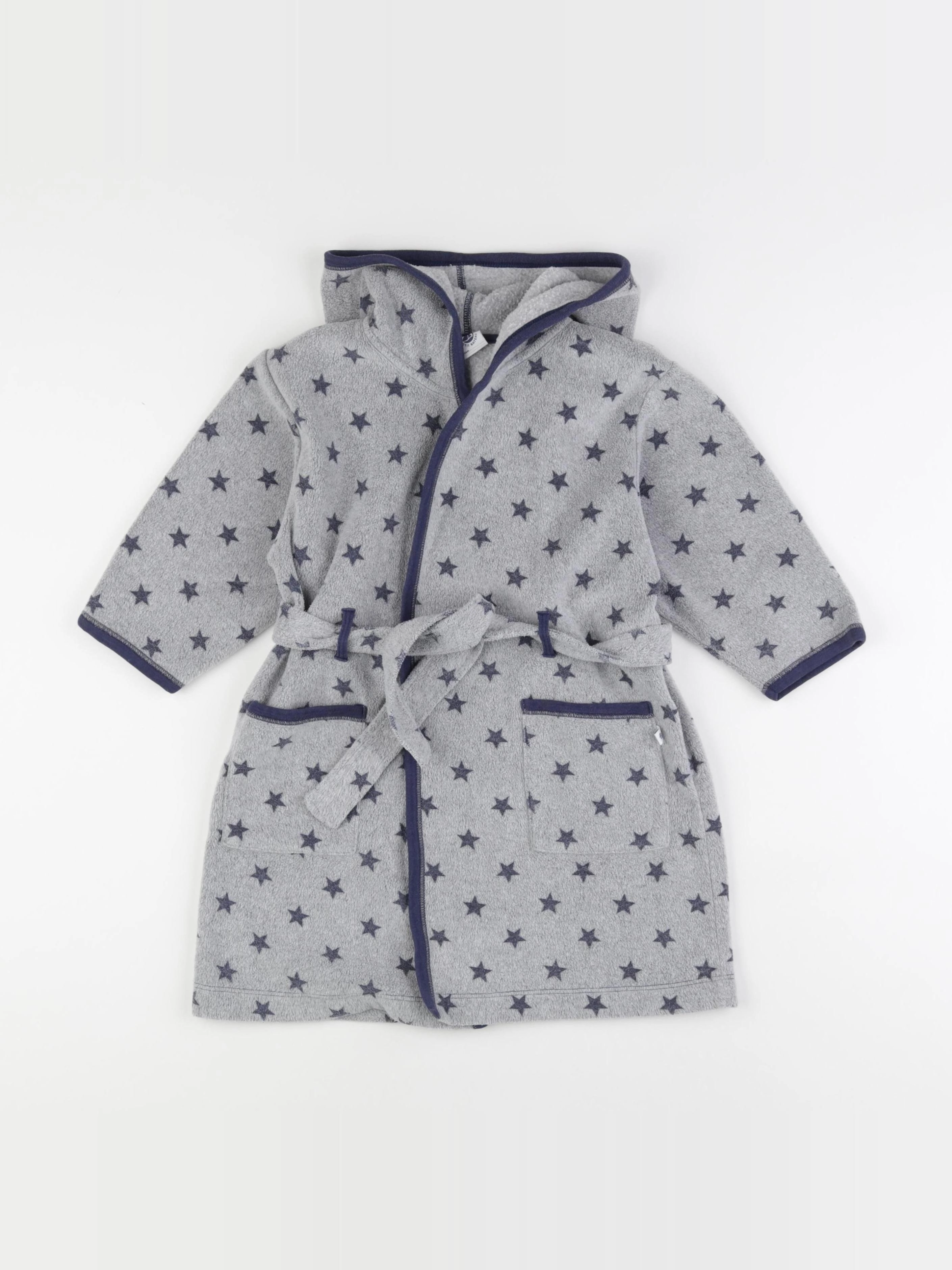 Petit Bateau - robe de chambre gris, bleu - 3 ans