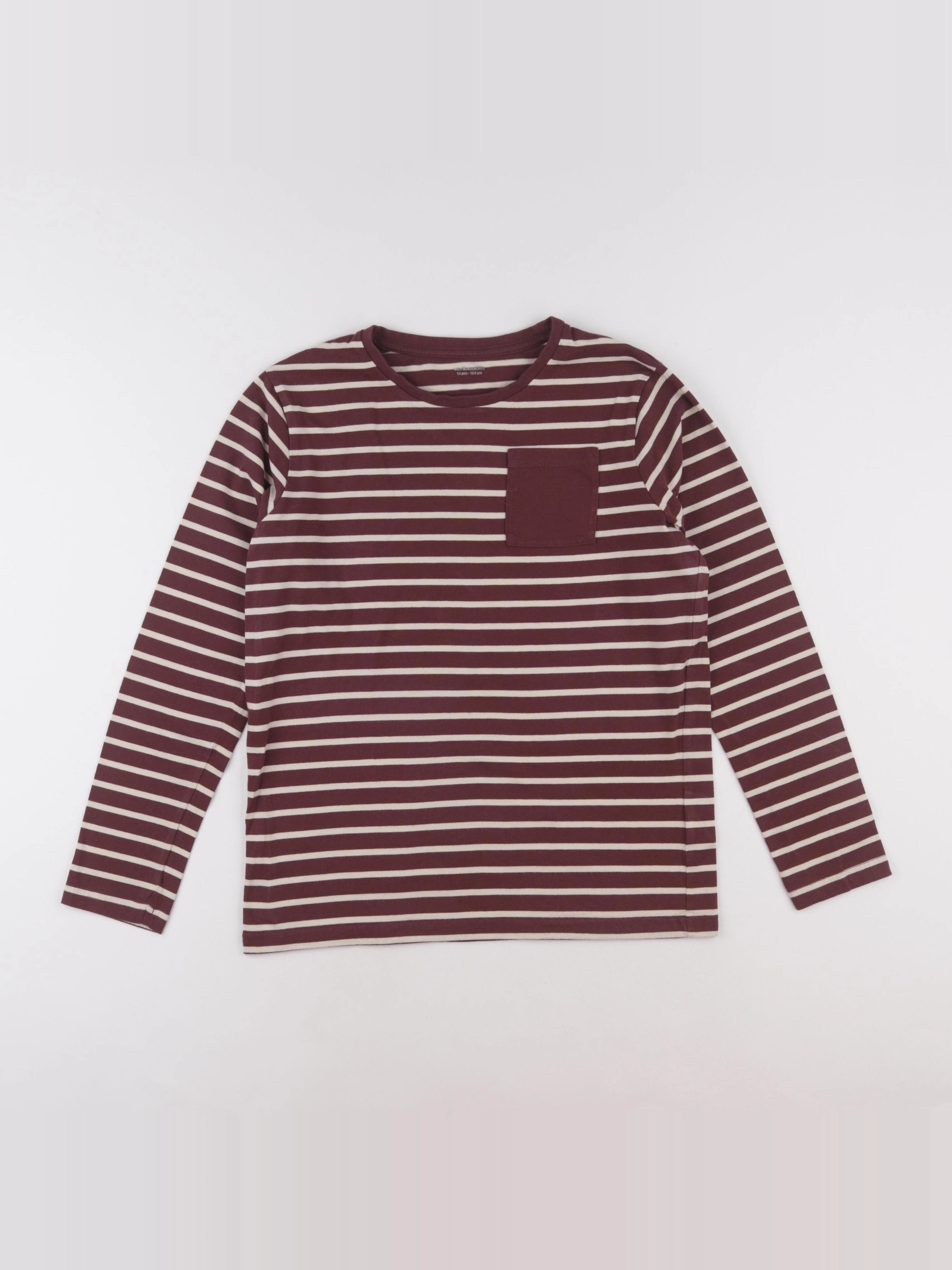 Vertbaudet - tee-shirt beige, rouge - 14 ans