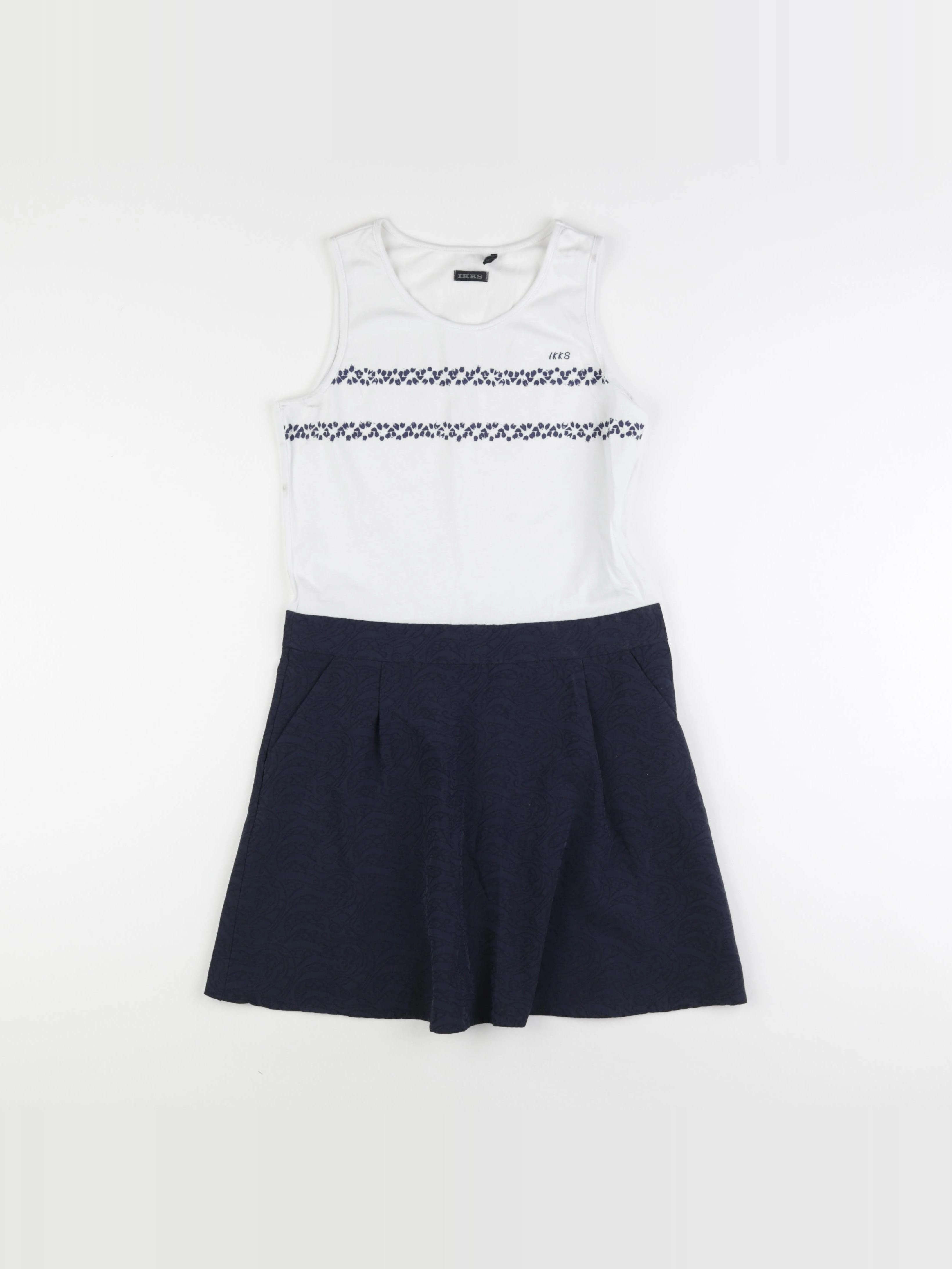 IKKS - robe blanc, bleu - 12 ans