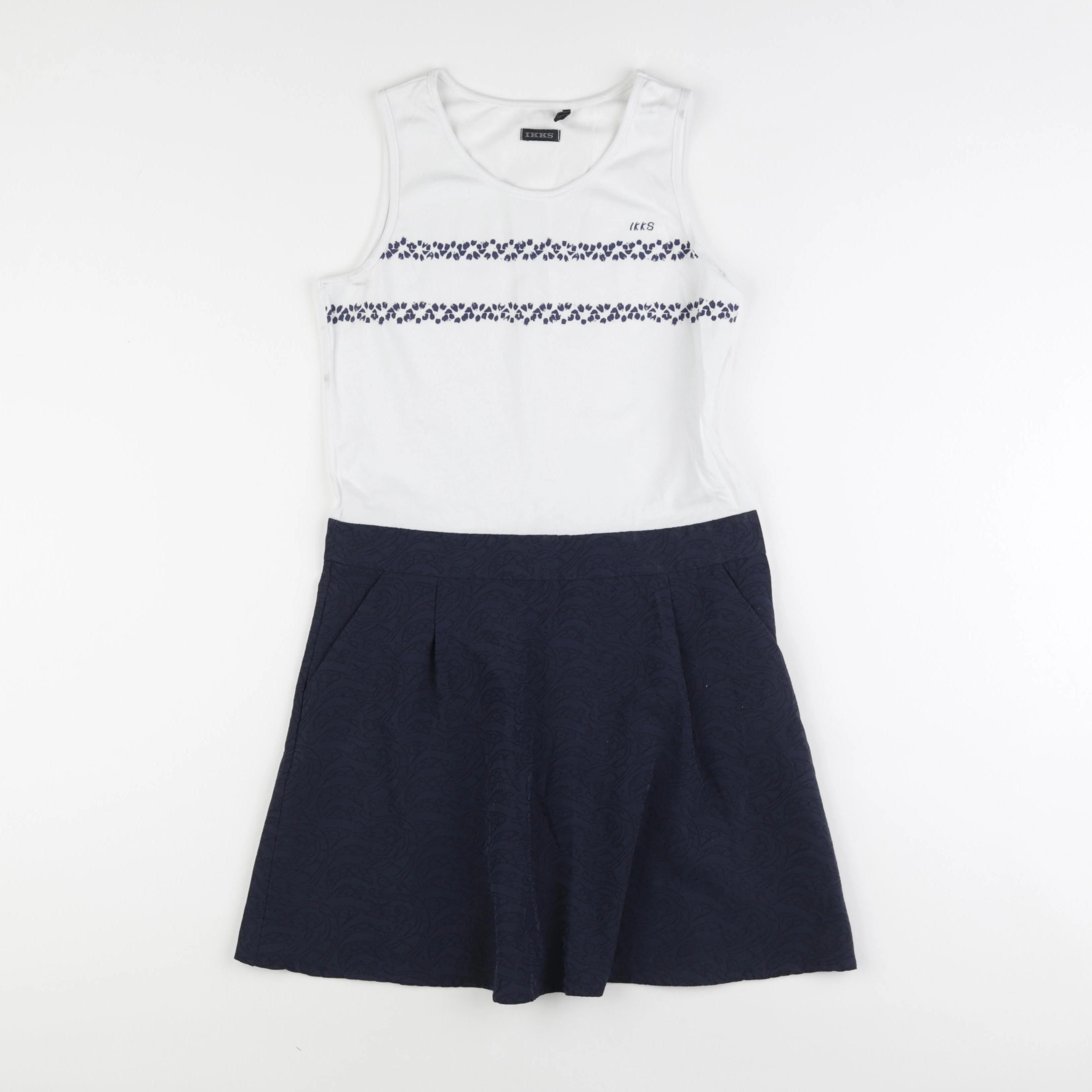 IKKS - robe blanc, bleu - 12 ans